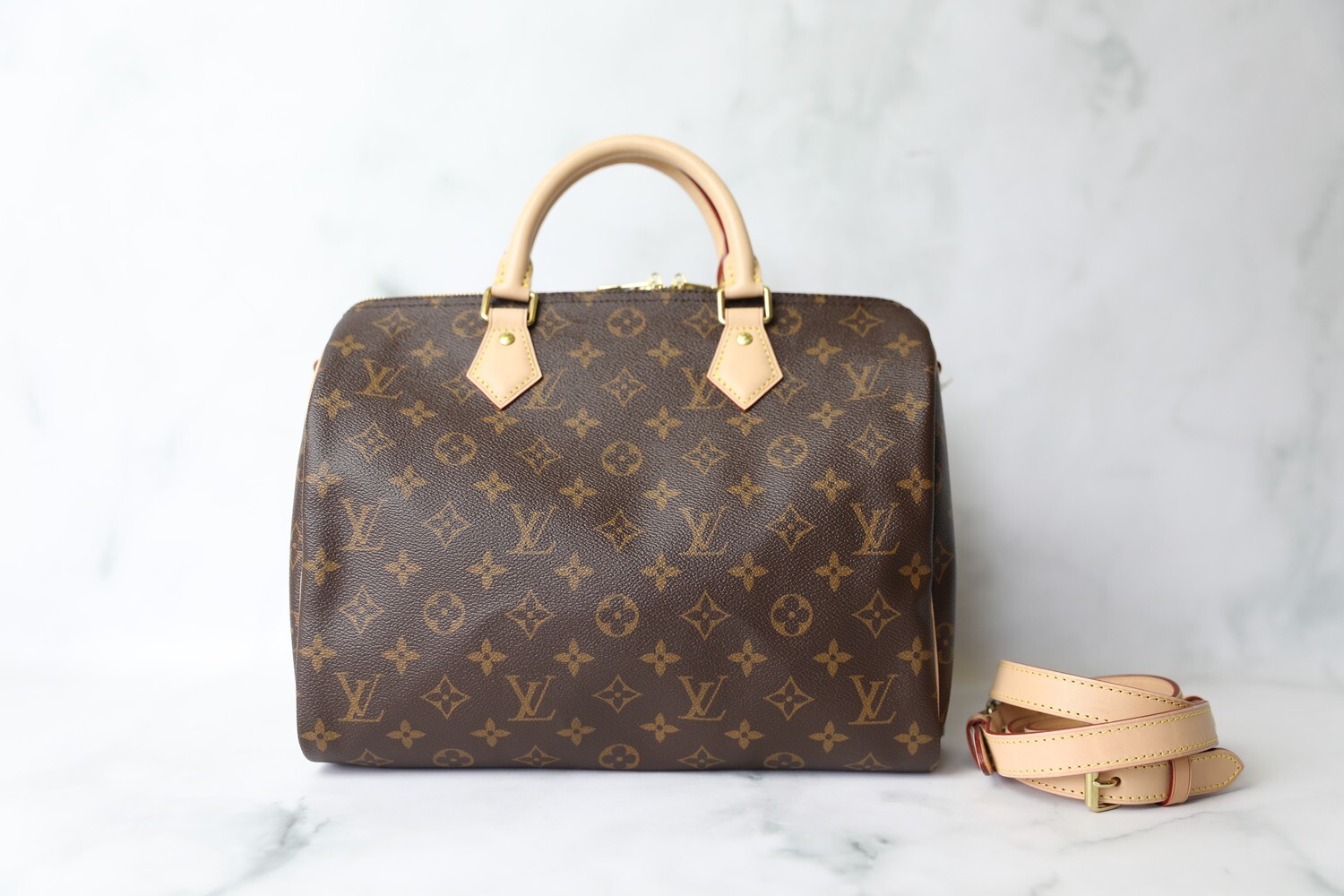 Louis Vuitton Speedy B 30, Monogram, Preowned in Box WA001