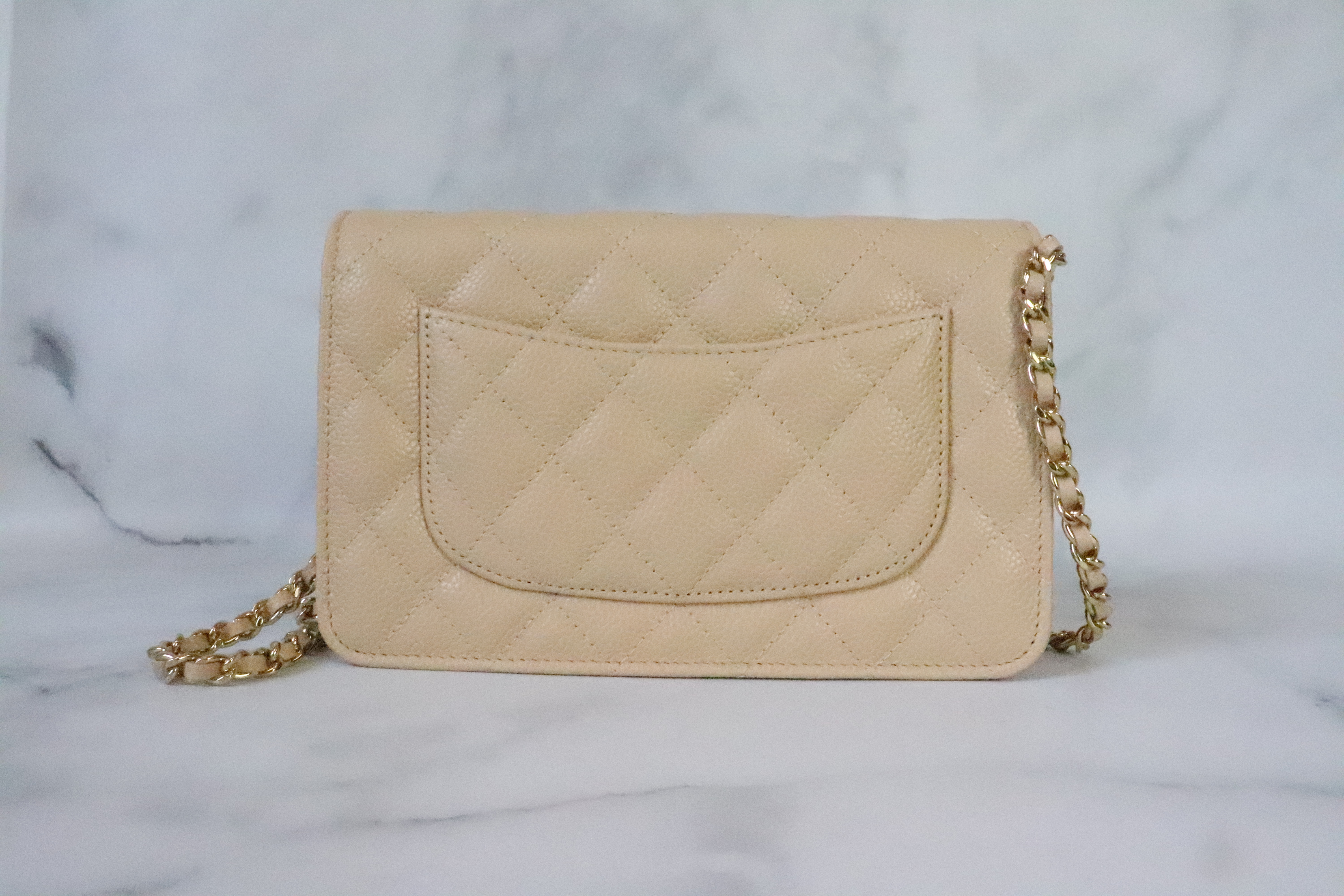 Chanel Wallet on Chain, Beige Clair Caviar Leather, Gold Hardware, New in  Box - Julia Rose Boston