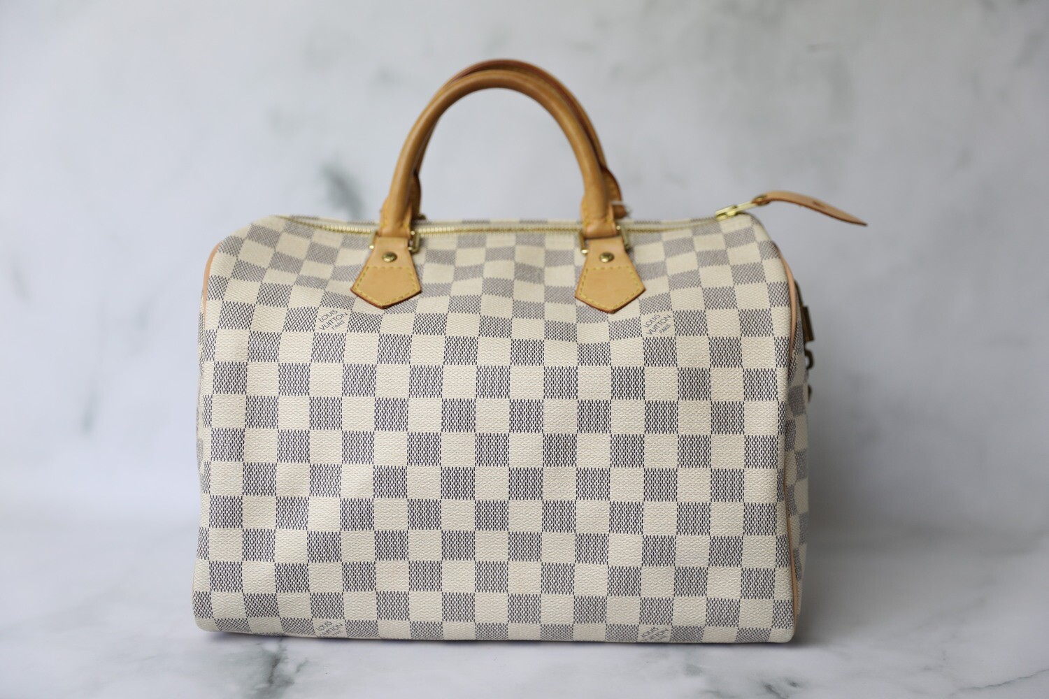 Louis Vuitton Speedy 30, Damier Azur, Preowned in Dustbag WA001