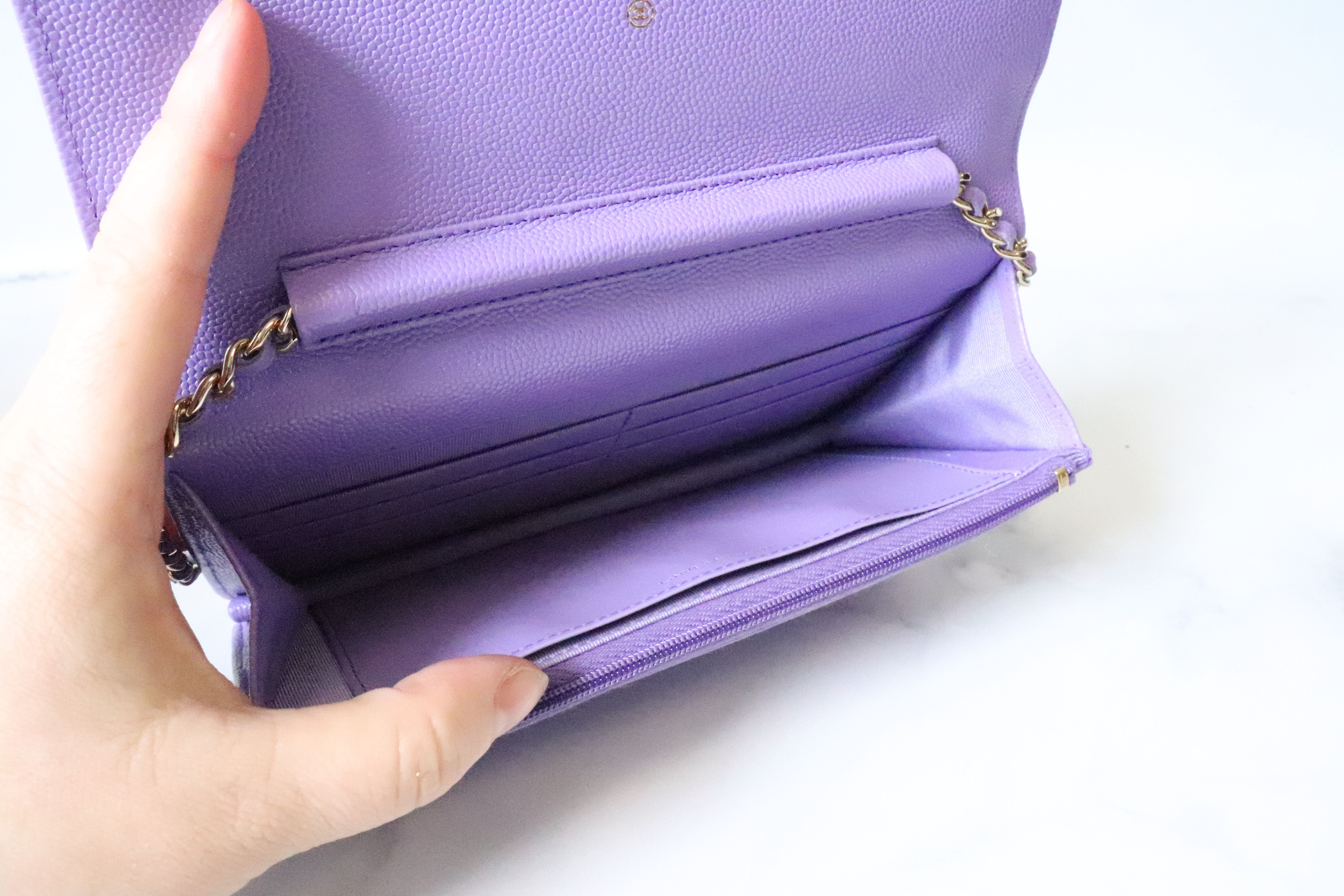 Preloved Chanel Purple Leather Long Yen Wallet 6227478 040123 - $135 O –  KimmieBBags LLC