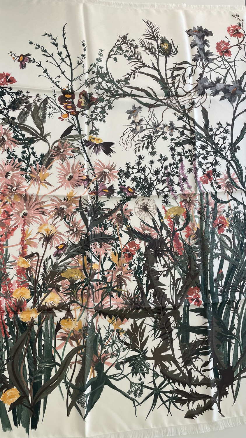 Dior Silk Scarf, Floral, New WA001