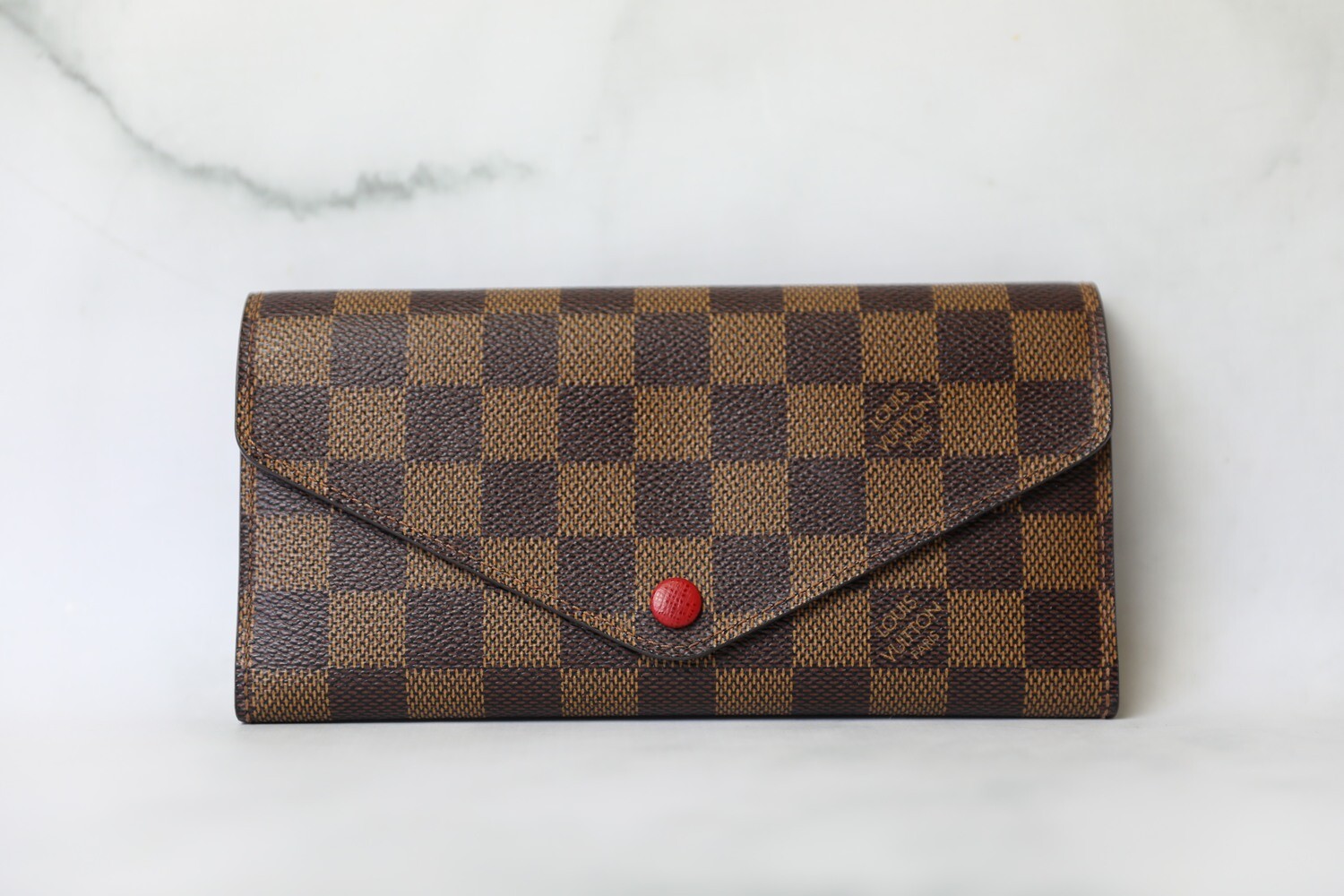Louis Vuitton Josephine Wallet, Damier Ebene, Preowned in Box WA001