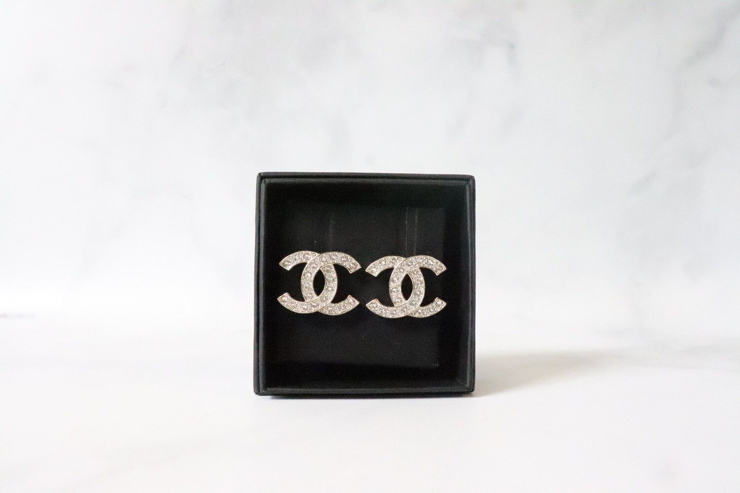 Chanel Earrings Crystal Statement (Costume), New in Box