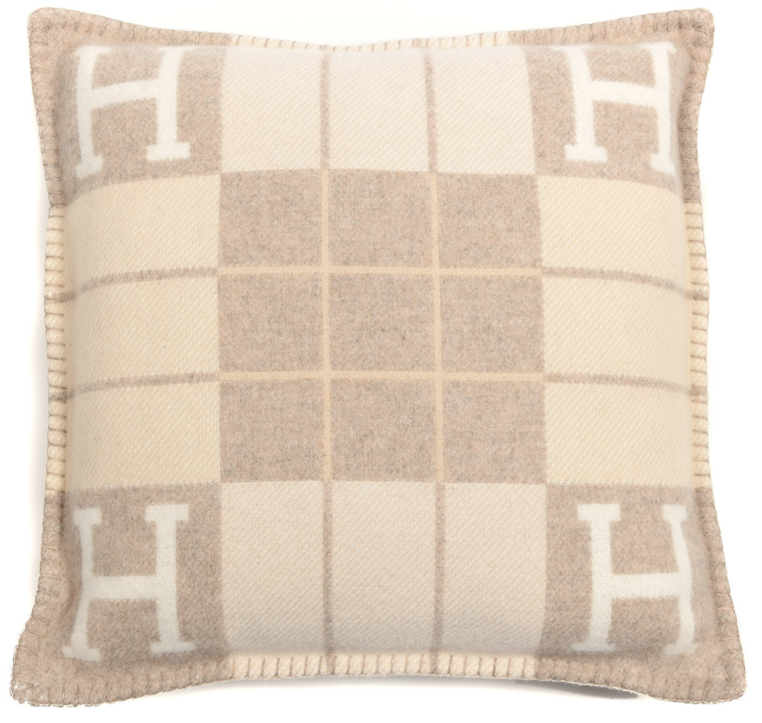 Hermes Pillow, Wool Cashmere Avalon III Pillow Coco Camomille, Brand New in Dustbag