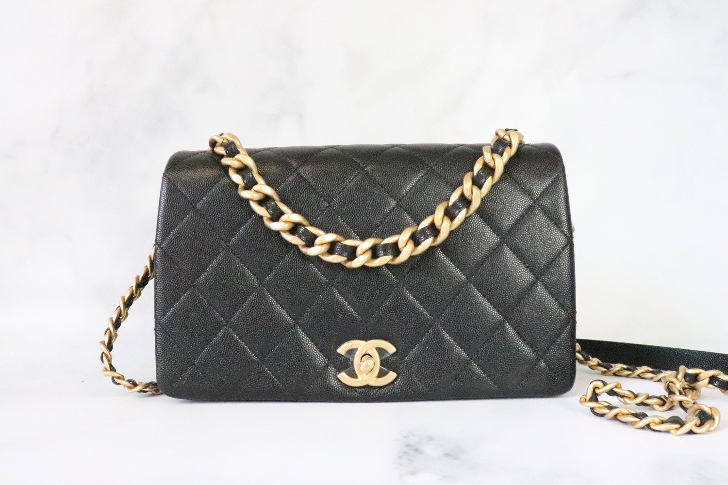 Chanel Fashion Therapy Medium Black Caviar Leather, Brushed Gold Hardware, New in Box