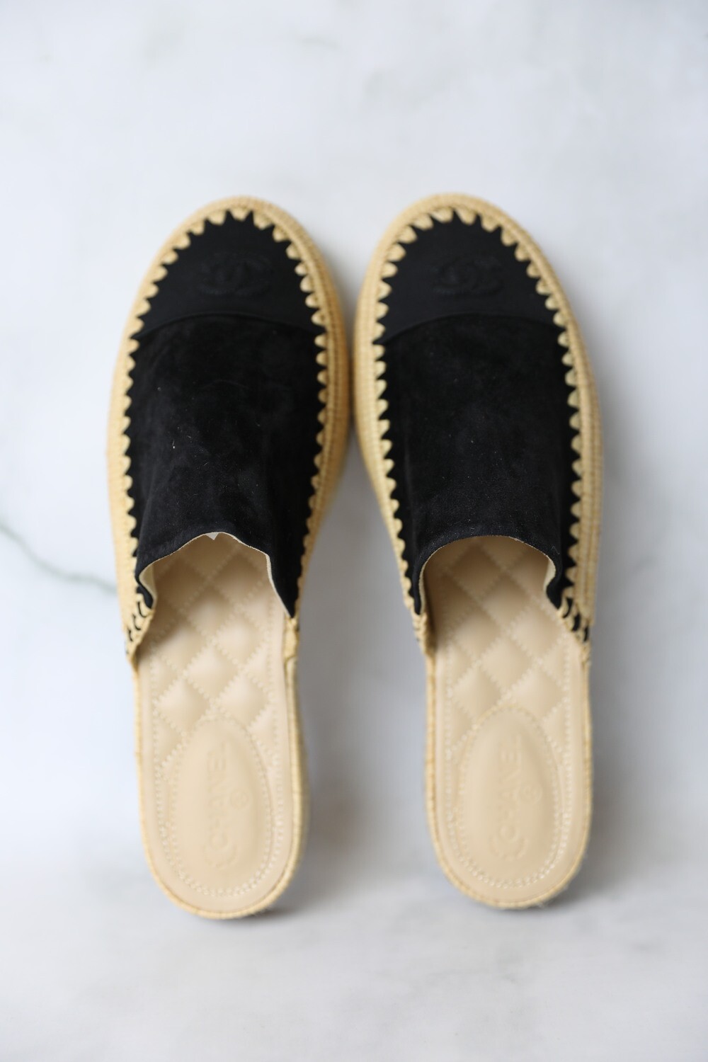 Chanel Mules, Black Suede, Size 42, New in Box WA001