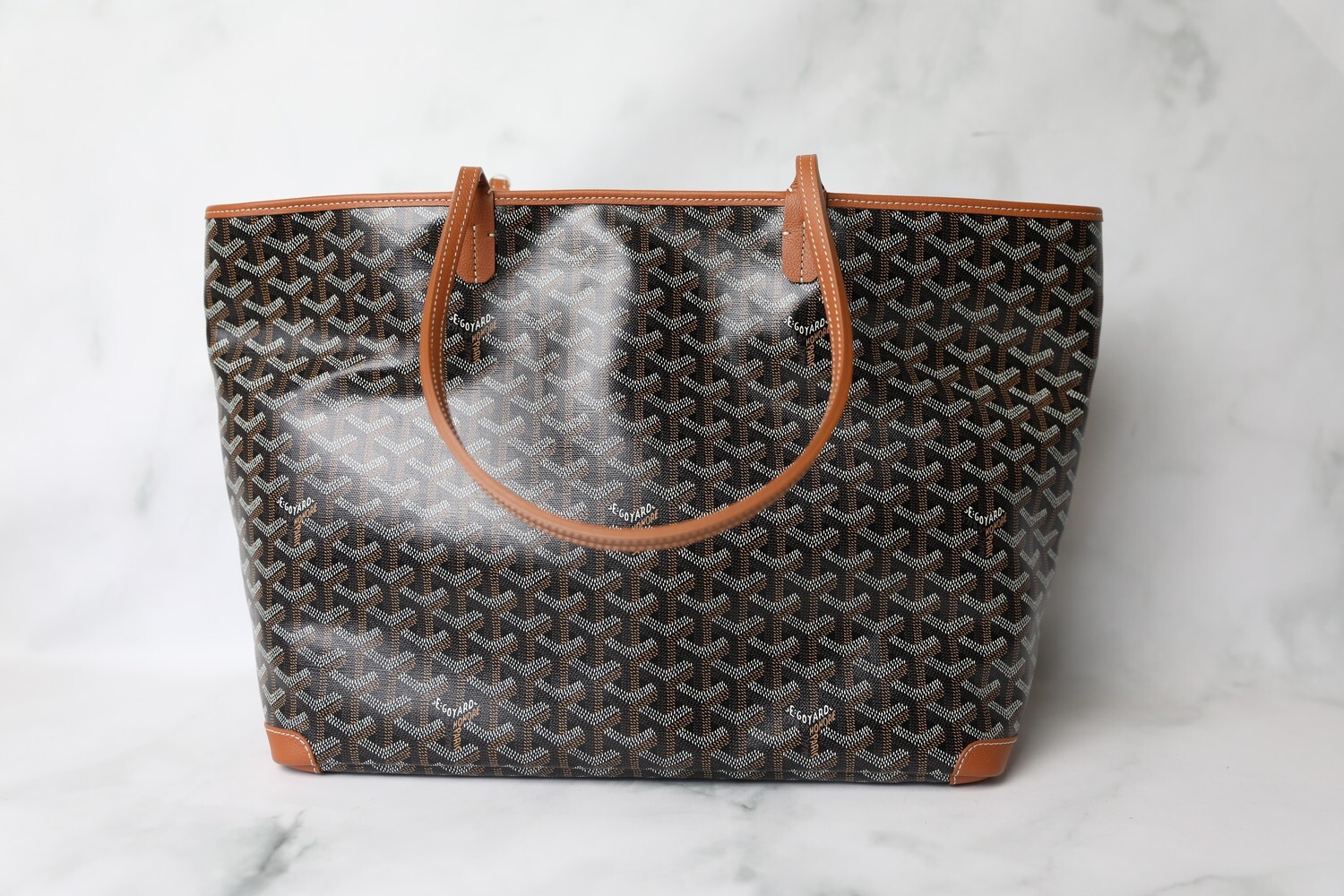 Goyard Artois MM, Black with Tan Trim, New in Dustbag WA001