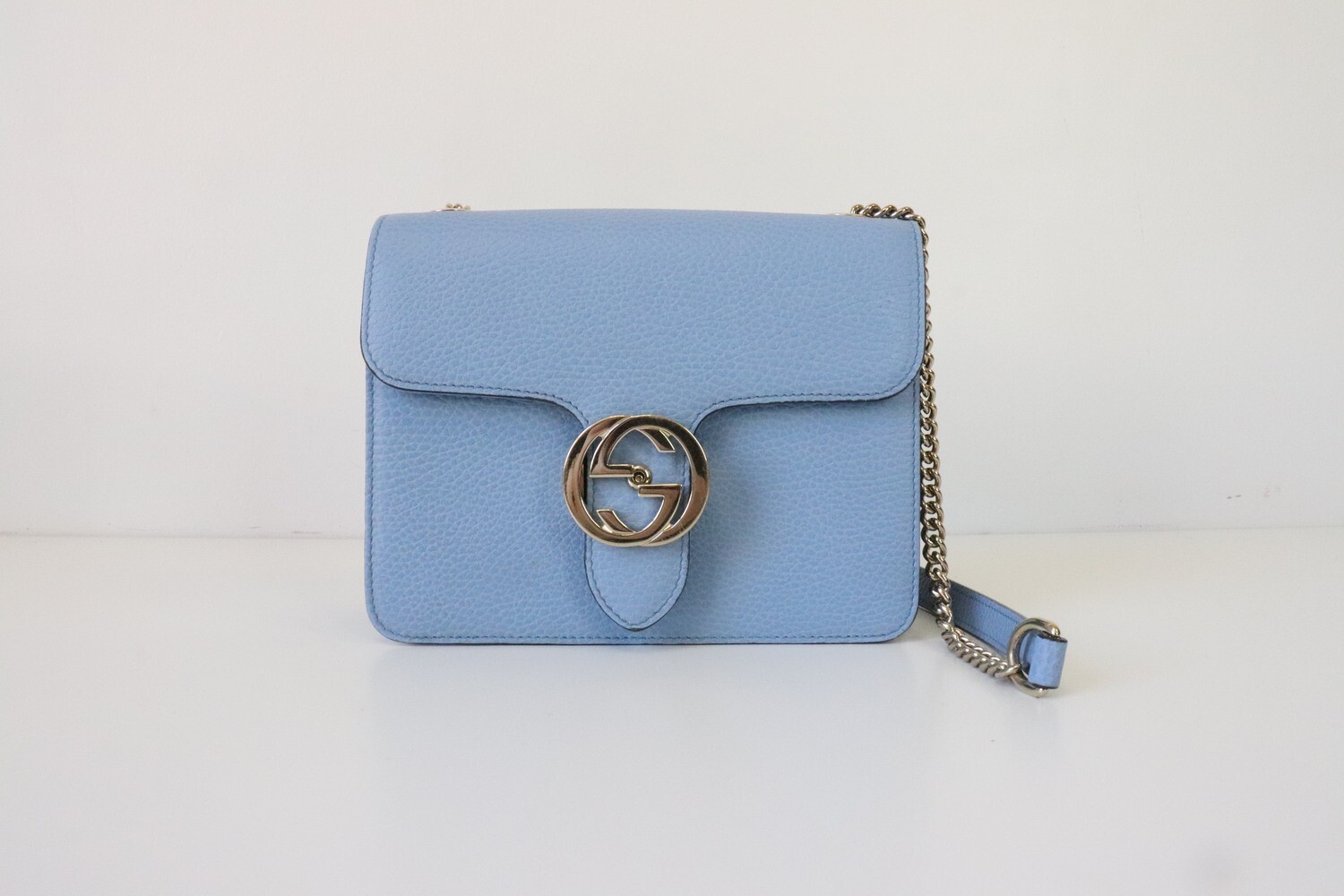 Gucci Blue Interlocking Bag, Preowned in Box