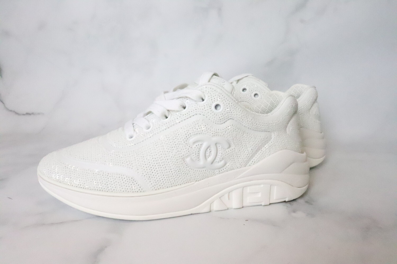 CHANEL 36 23.0 バレリーナシューズ クリア 白 袋付/ED77 CHANEL (シャネル) バレリーナ G45494 B15866 NV567 37.5(約24.5