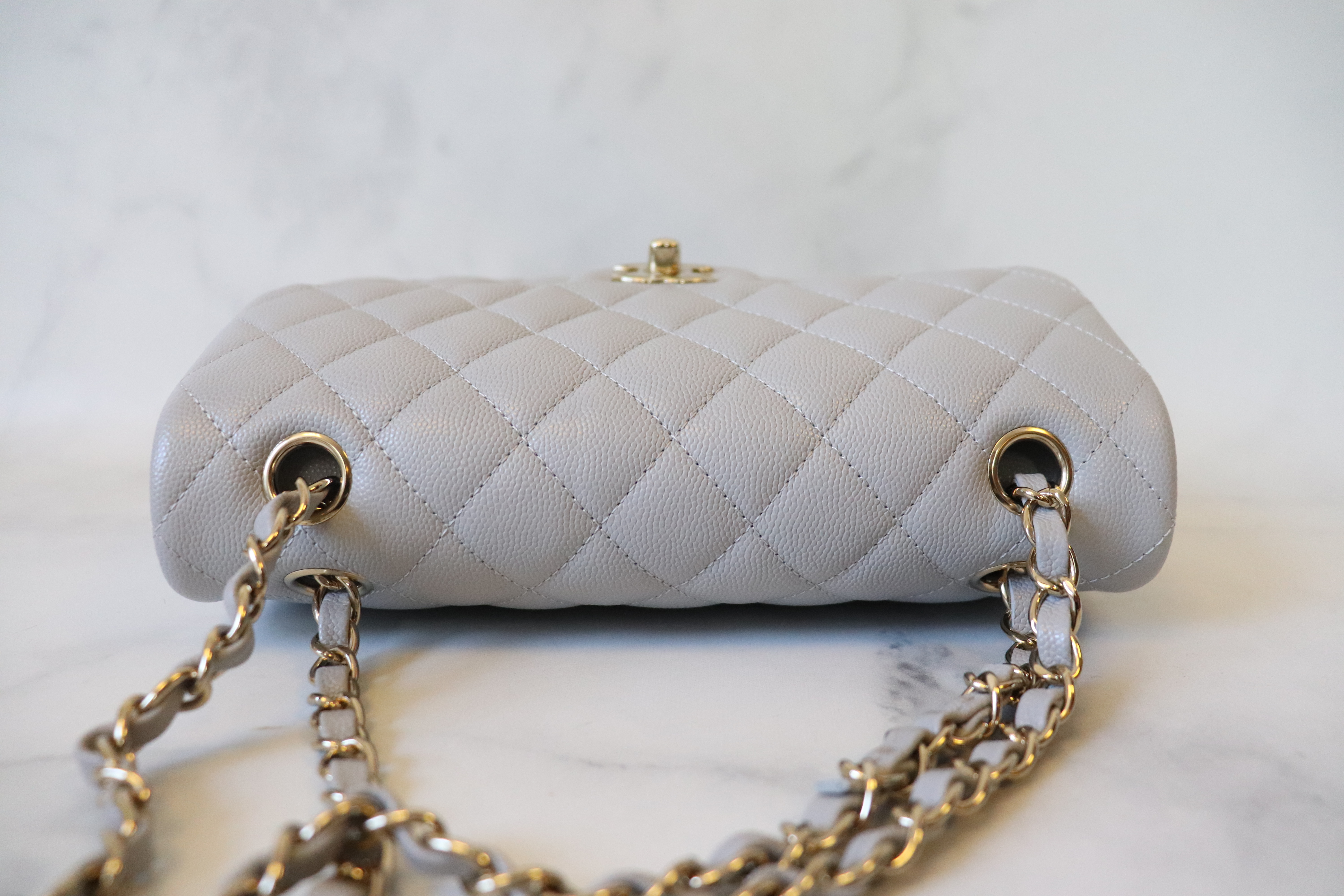 Chanel Classic Small Double Flap, White Caviar Leather with Light Gold  Hardware, Preowned in Box GA001 - Julia Rose Boston