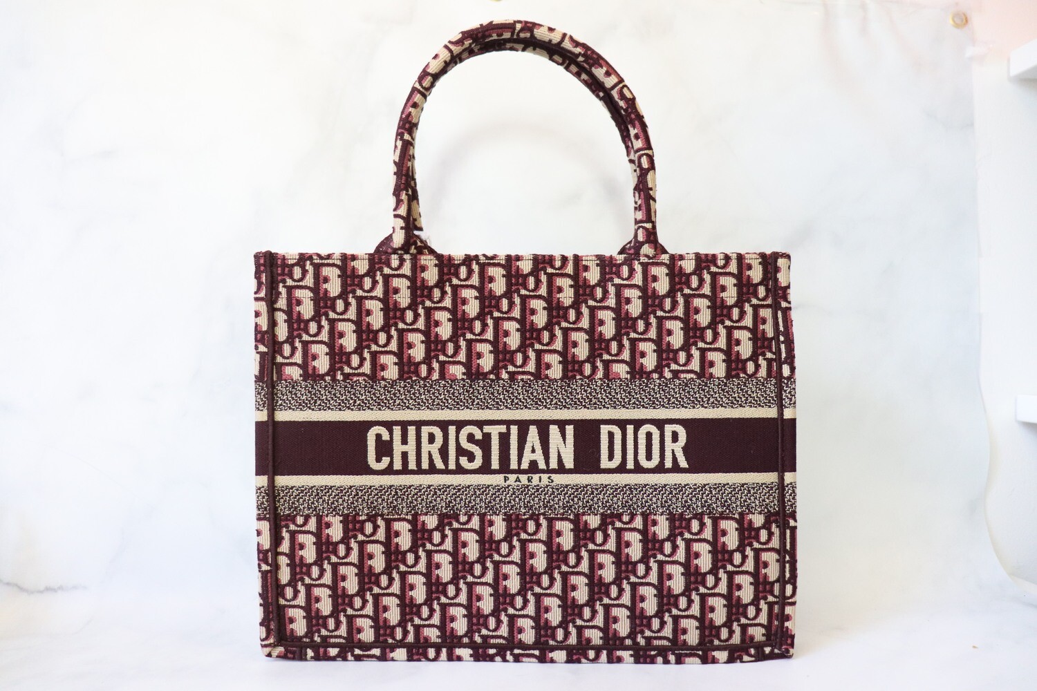 Dior Book Tote Small, Red Oblique, New in Dustbag