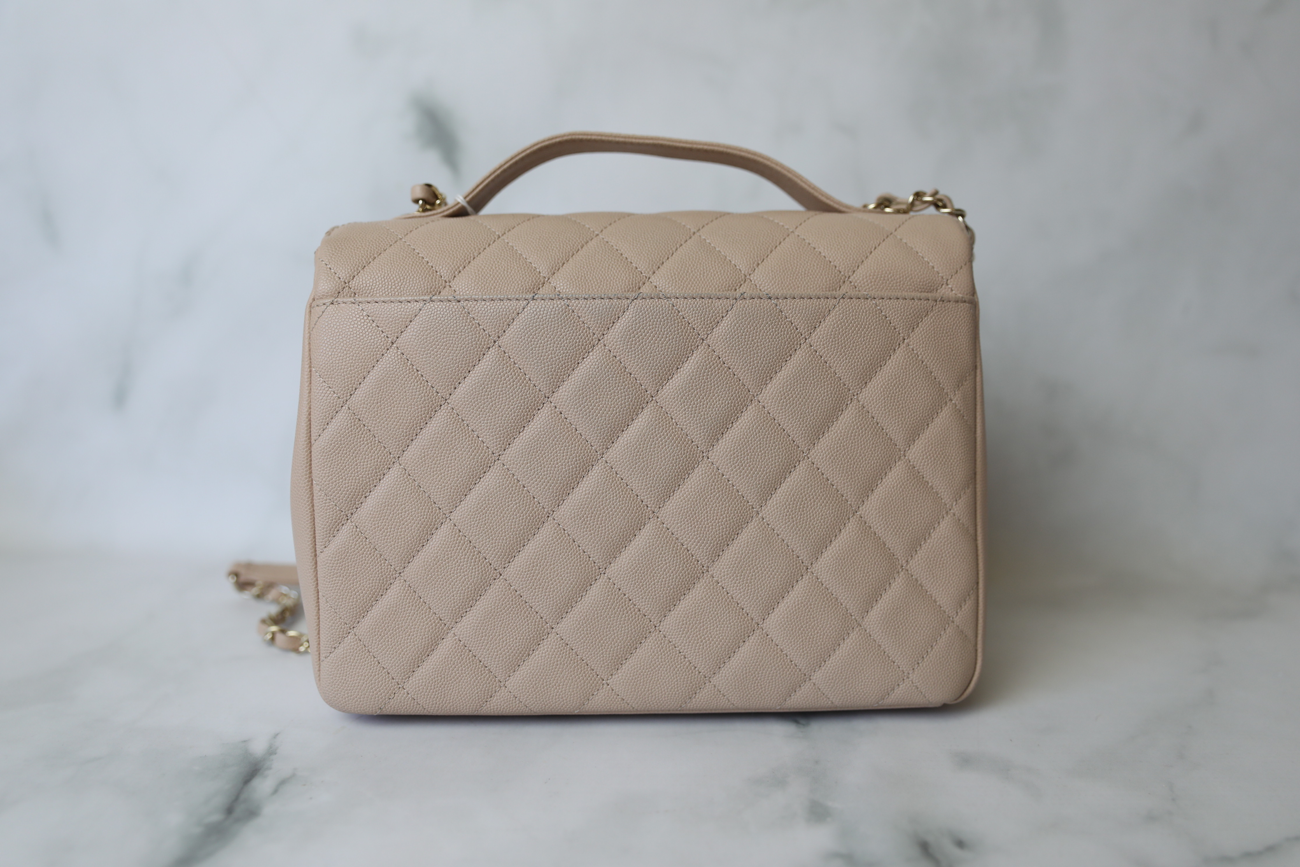 Chanel Business Affinity Large, Beige Caviar with Gold Hardware, Preowned  in Dustbag WA001