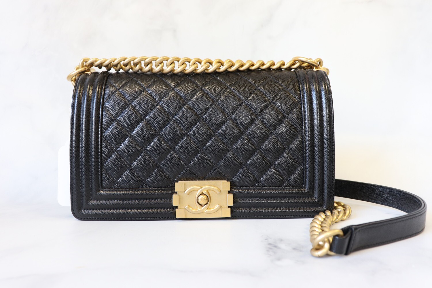 Chanel boy rose gold sale
