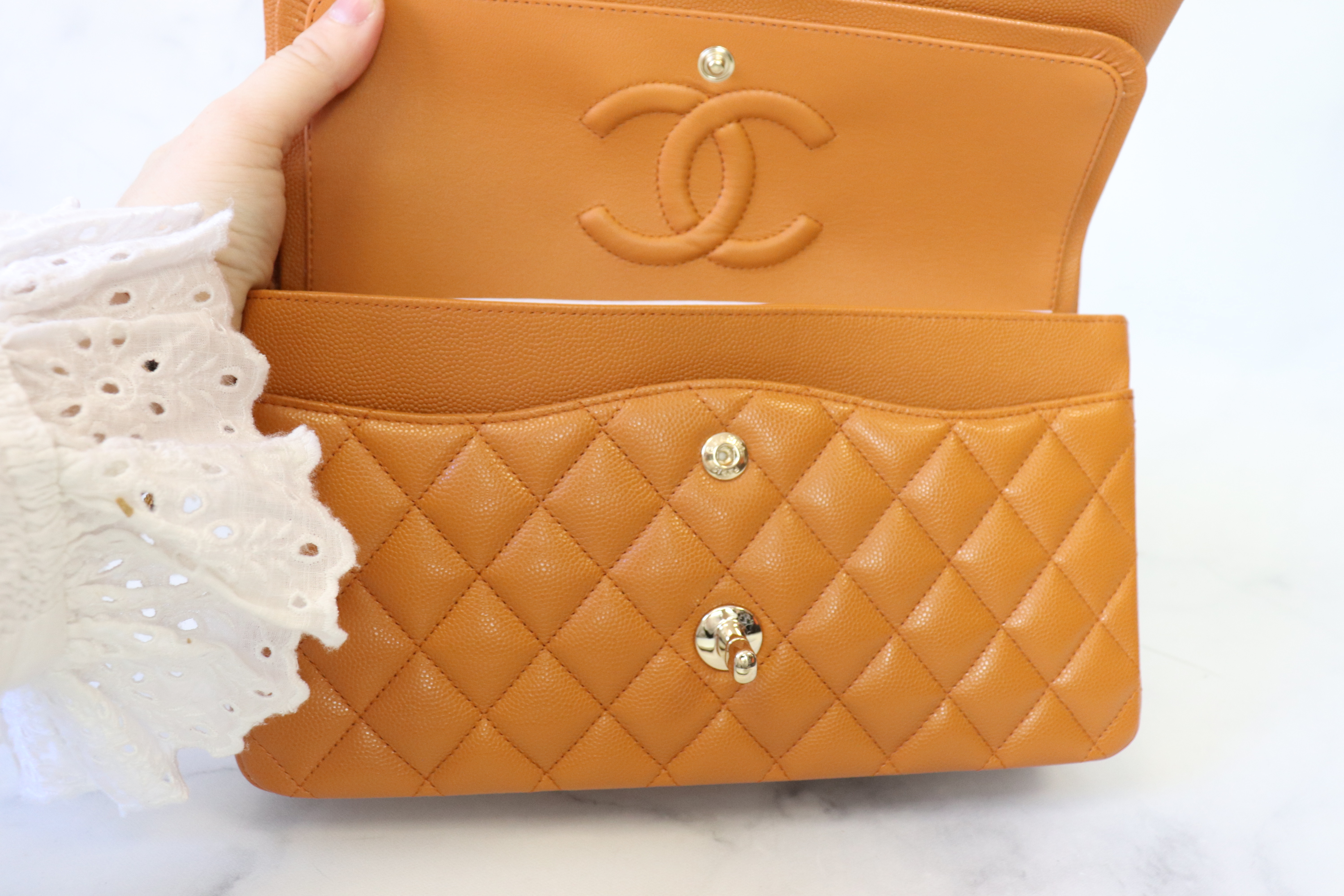 Chanel Classic Medium Double Flap, 21A Brown Caviar Leather, Gold Hardware,  New in Box - Julia Rose Boston