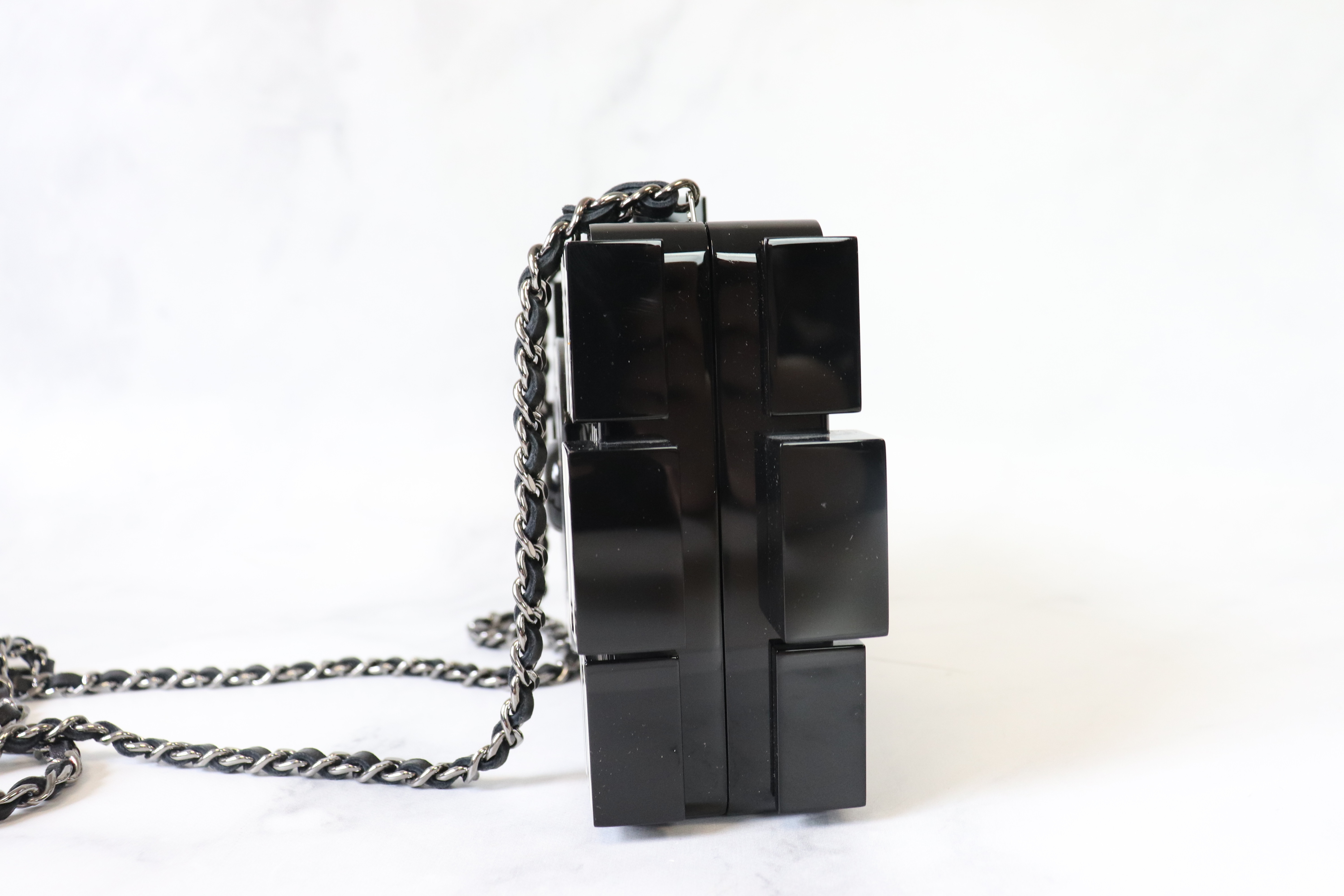 Chanel Plexiglass Barcode Boy Brick Lego Clutch Black, Preowned in Box -  Julia Rose Boston