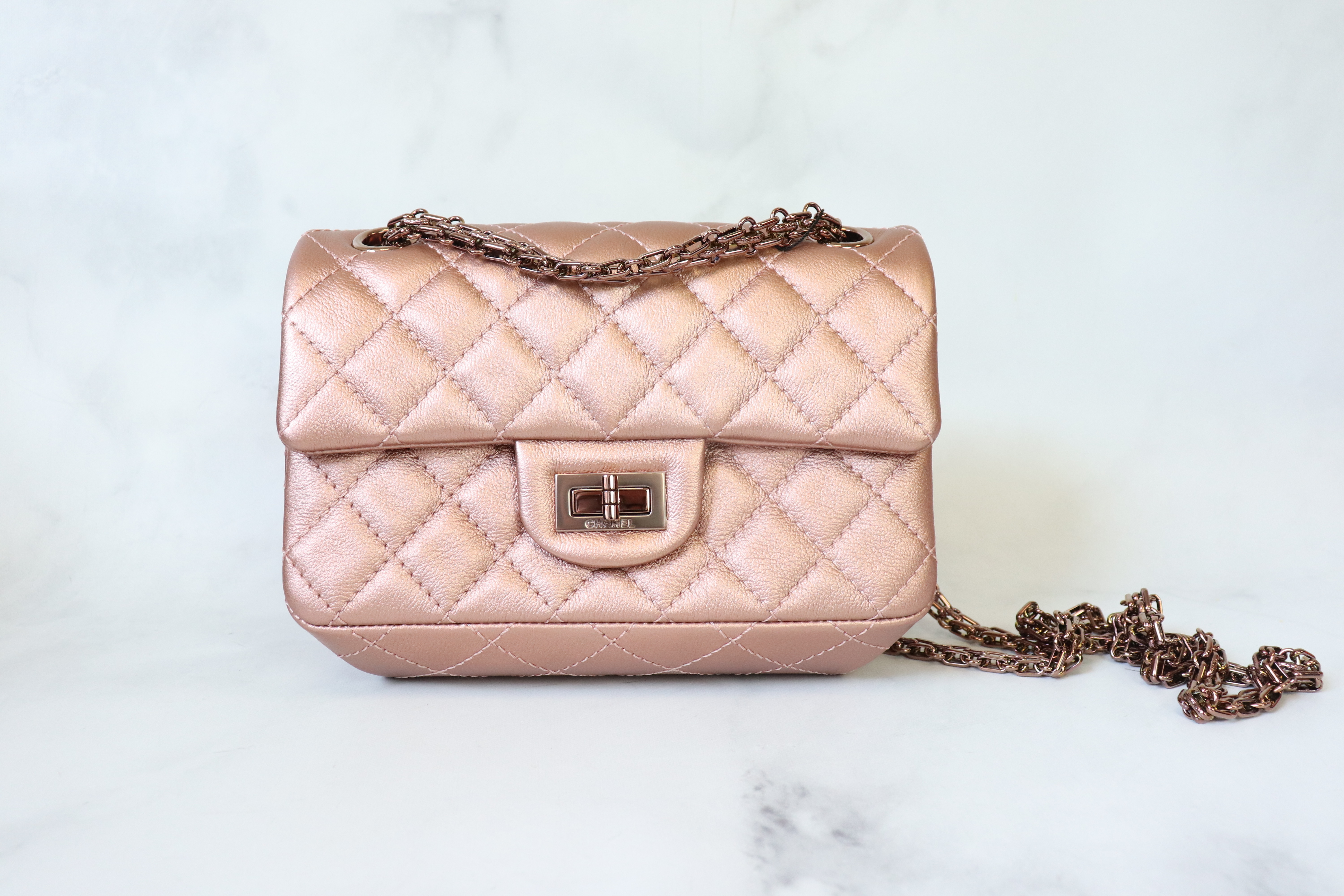 Chanel Reissue Mini Rose Gold Caviear Leather, Rose Gold Hardware, New in  Box - Julia Rose Boston