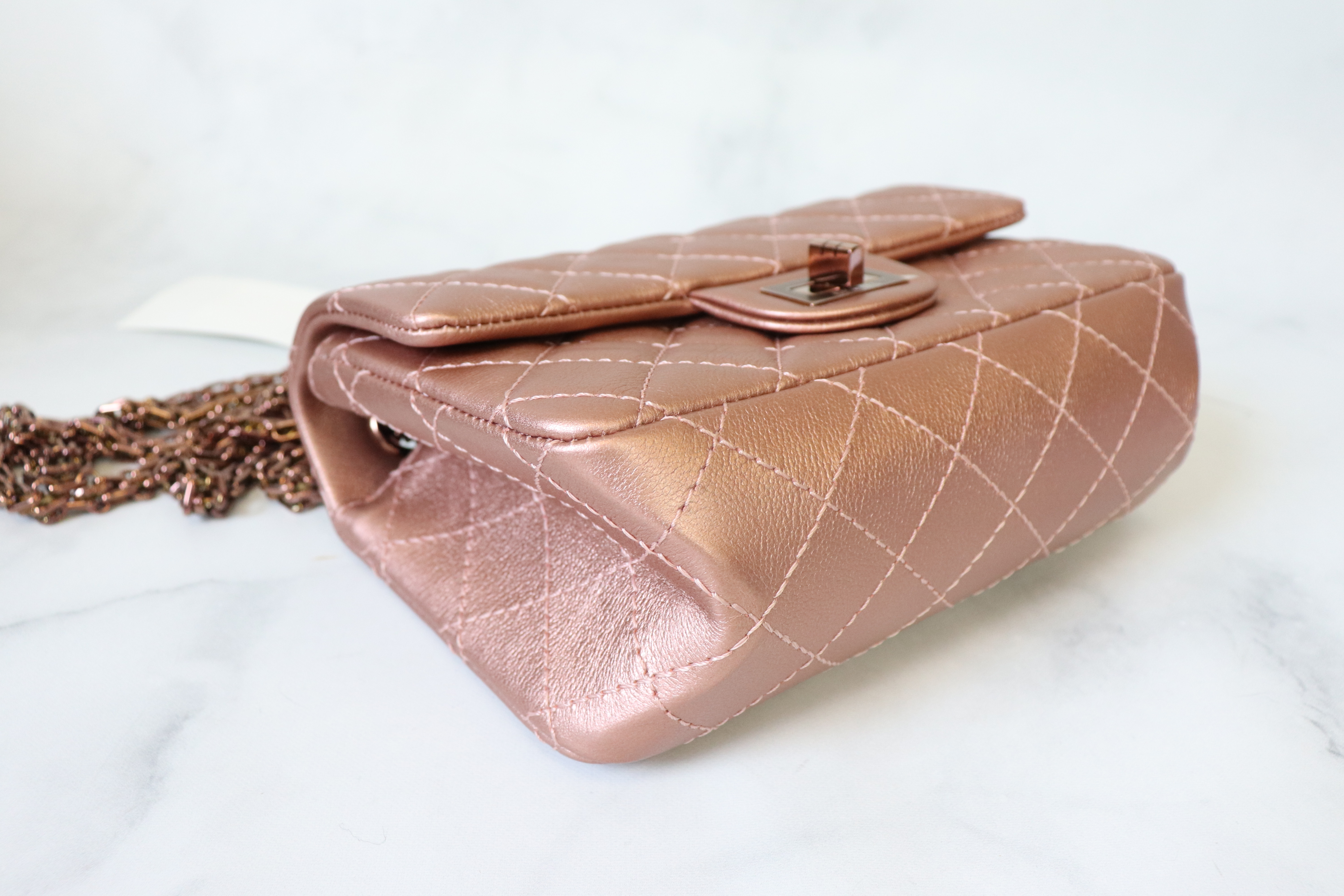 Chanel Reissue 226 Flap Rose Gold Calfskin Leather, Rosegold Hardware,  Preowned in Box - Julia Rose Boston