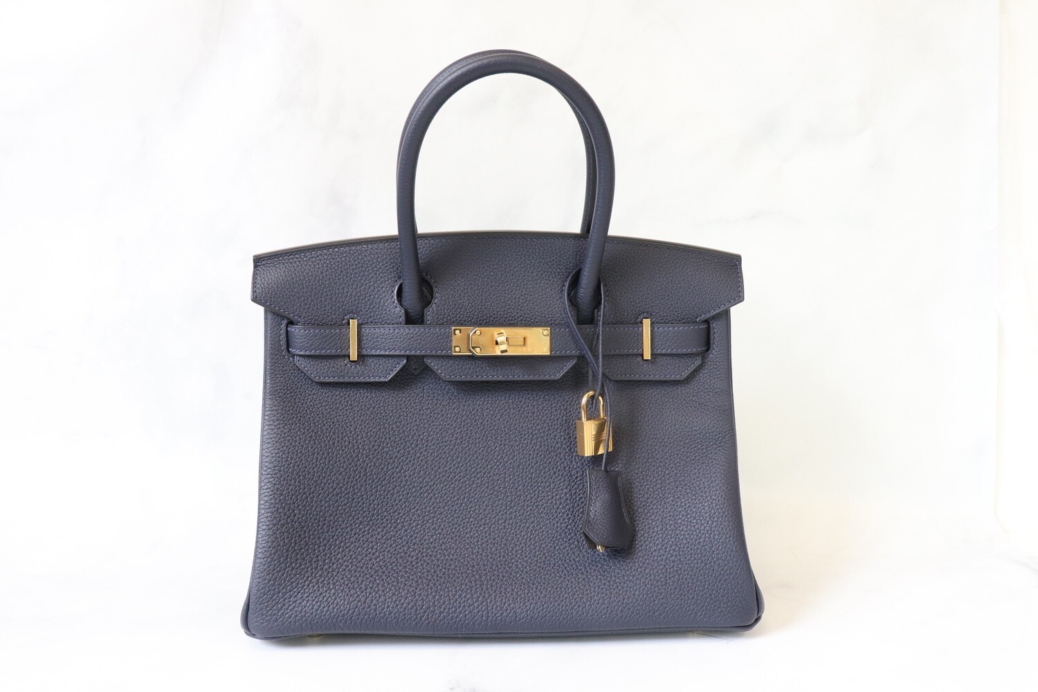 Hermes Birkin 30 Togo Bleu Nuit Togo Leather, Gold Hardware, As New in Box (Y Stamp)