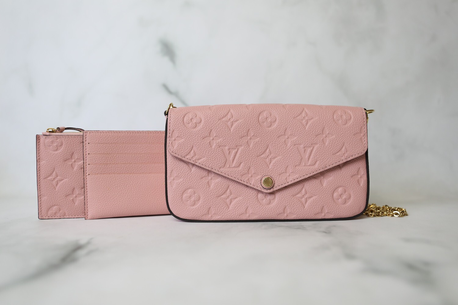 Louis Vuitton Felicie Set, Pink Rose Empreinte, New in Box WA001