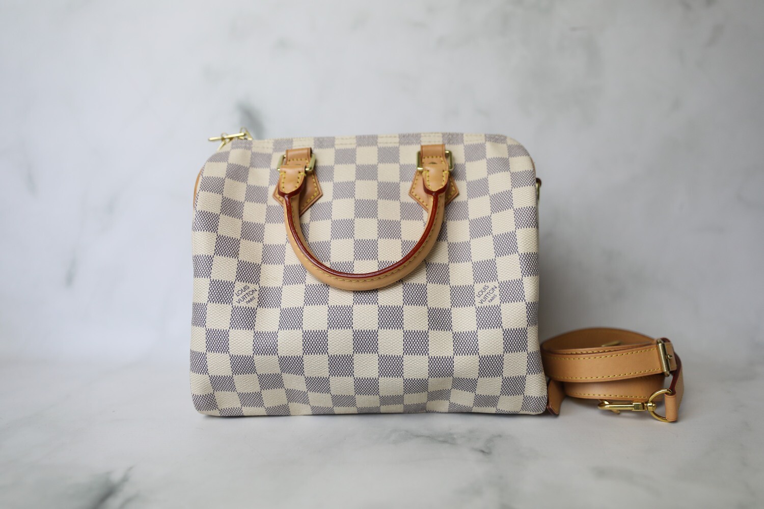 Louis Vuitton Speedy B 25, Azur, Preowned in Box WA001