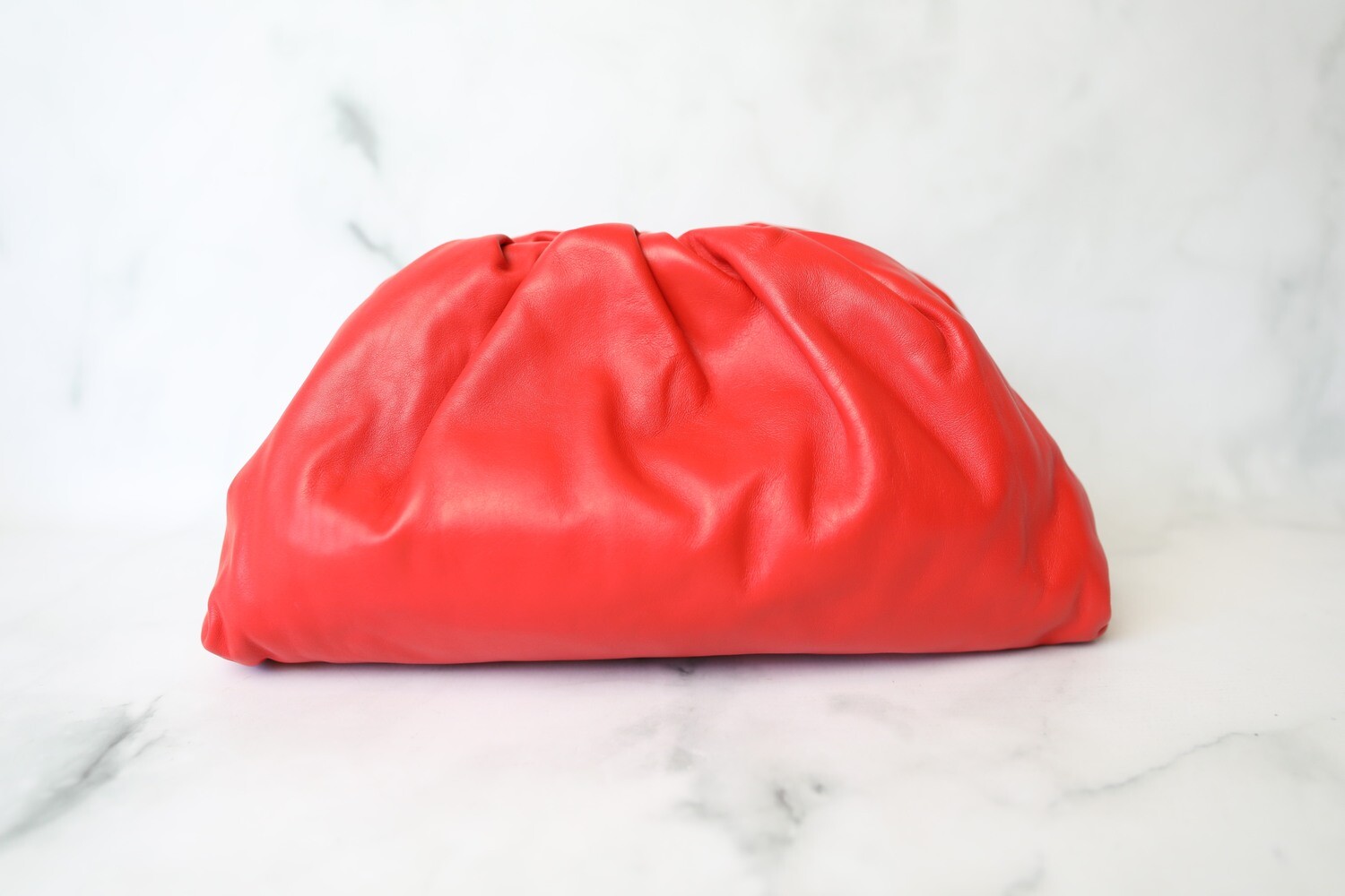 Bottega Veneta Pouch, Red, Preowned in Dustbag WA001
