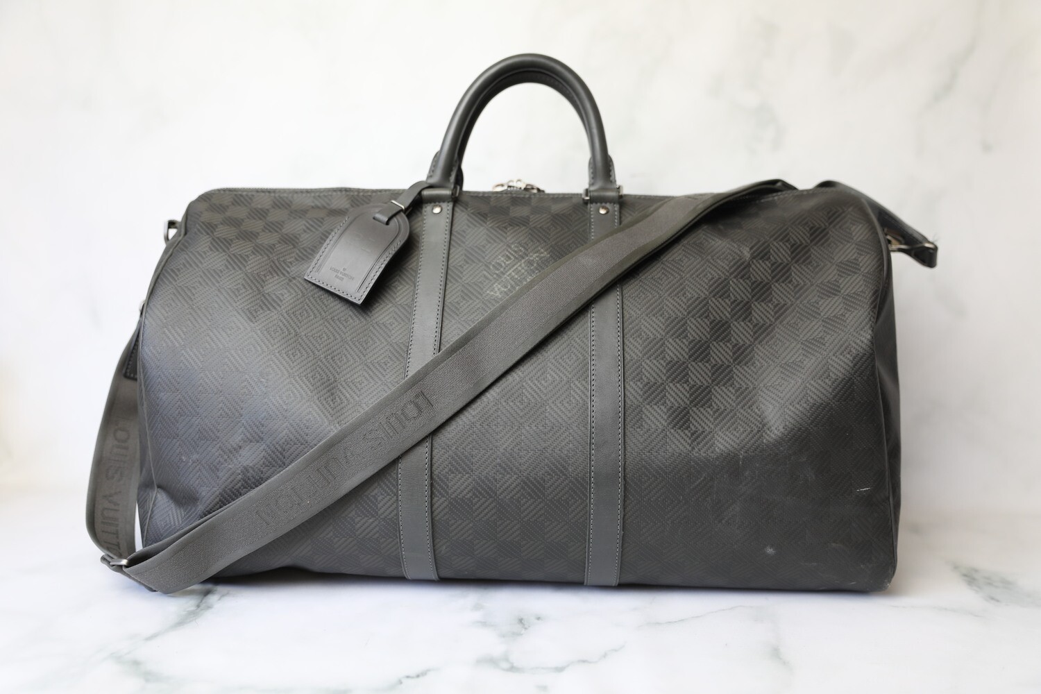 Louis Vuitton Keepall 55, Carbone, Preowned no Dustbag WA001