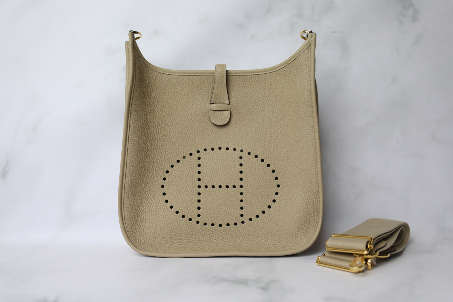 Hermes Evelyne 29 PM, Trench Clemence with Gold Hardware, New in Box WA001