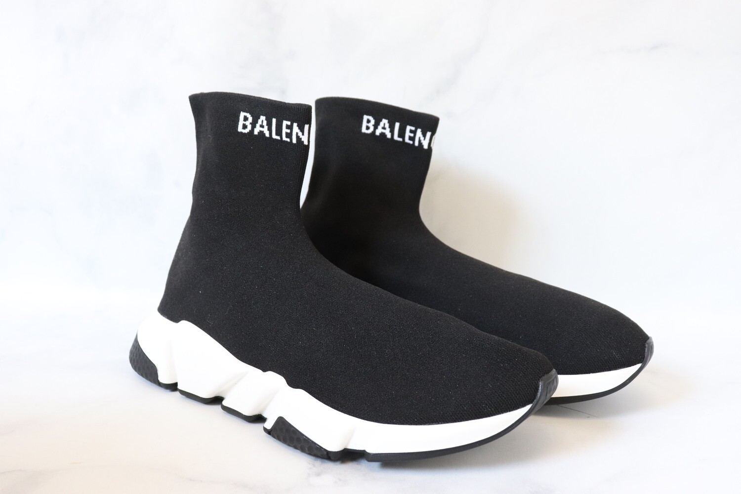 Balenciaga Knitted Boots in Black and White, Size 12, New in Box