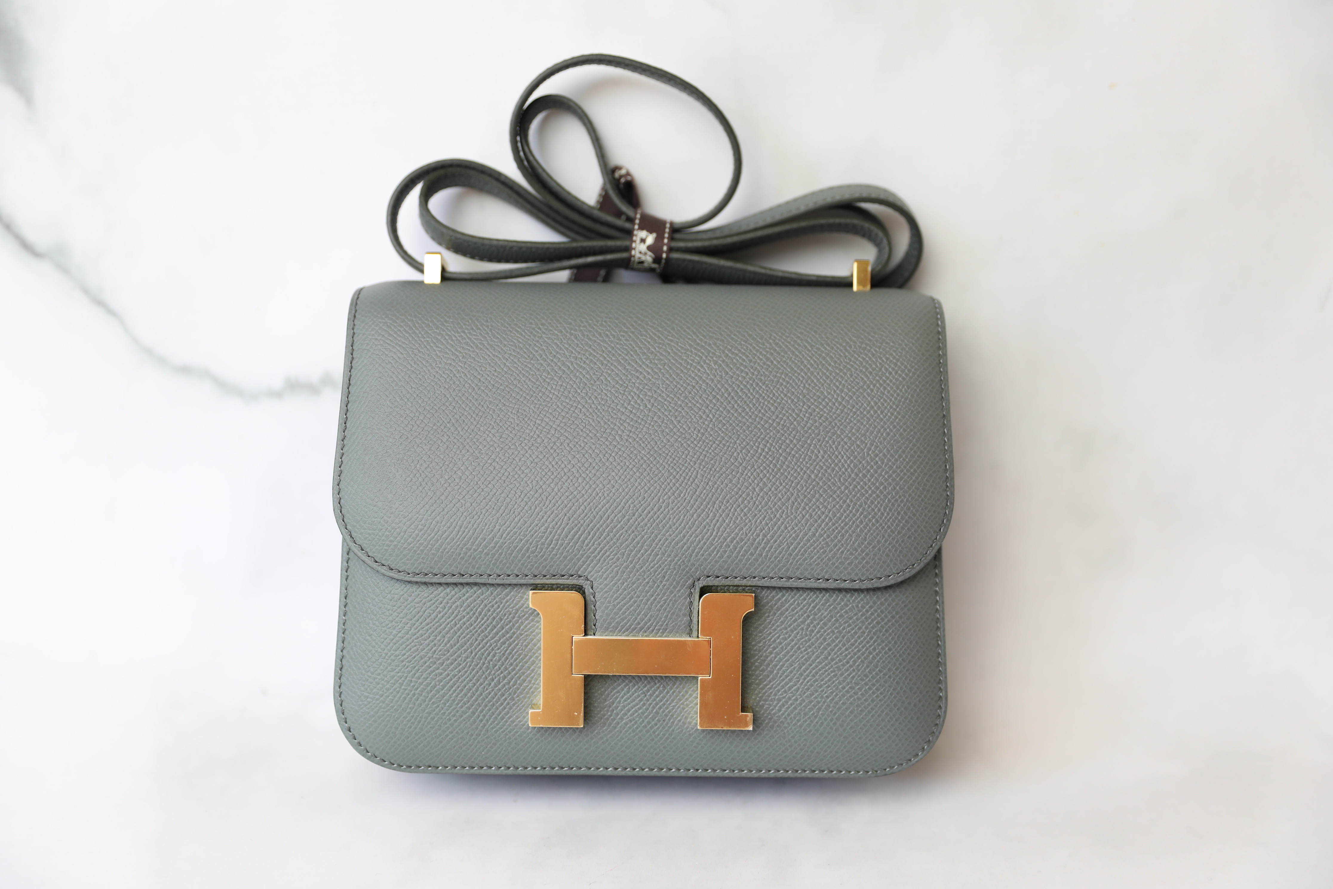 Hermes Vert Amande Epsom Constance Mini 18/19 Handbag Bag