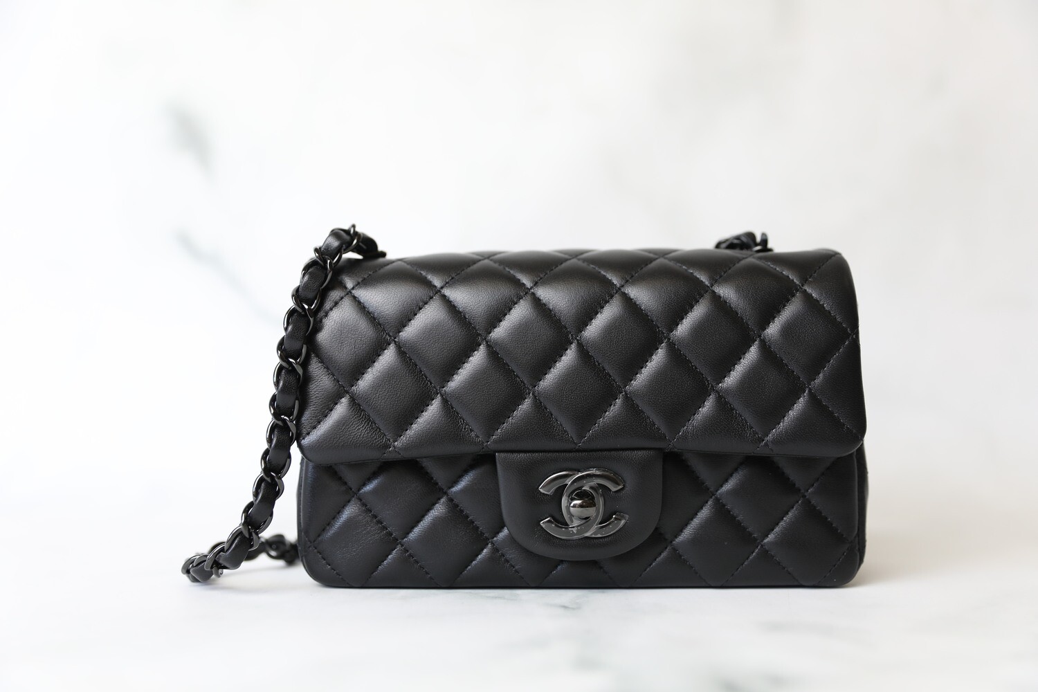 chanel black satchel purse