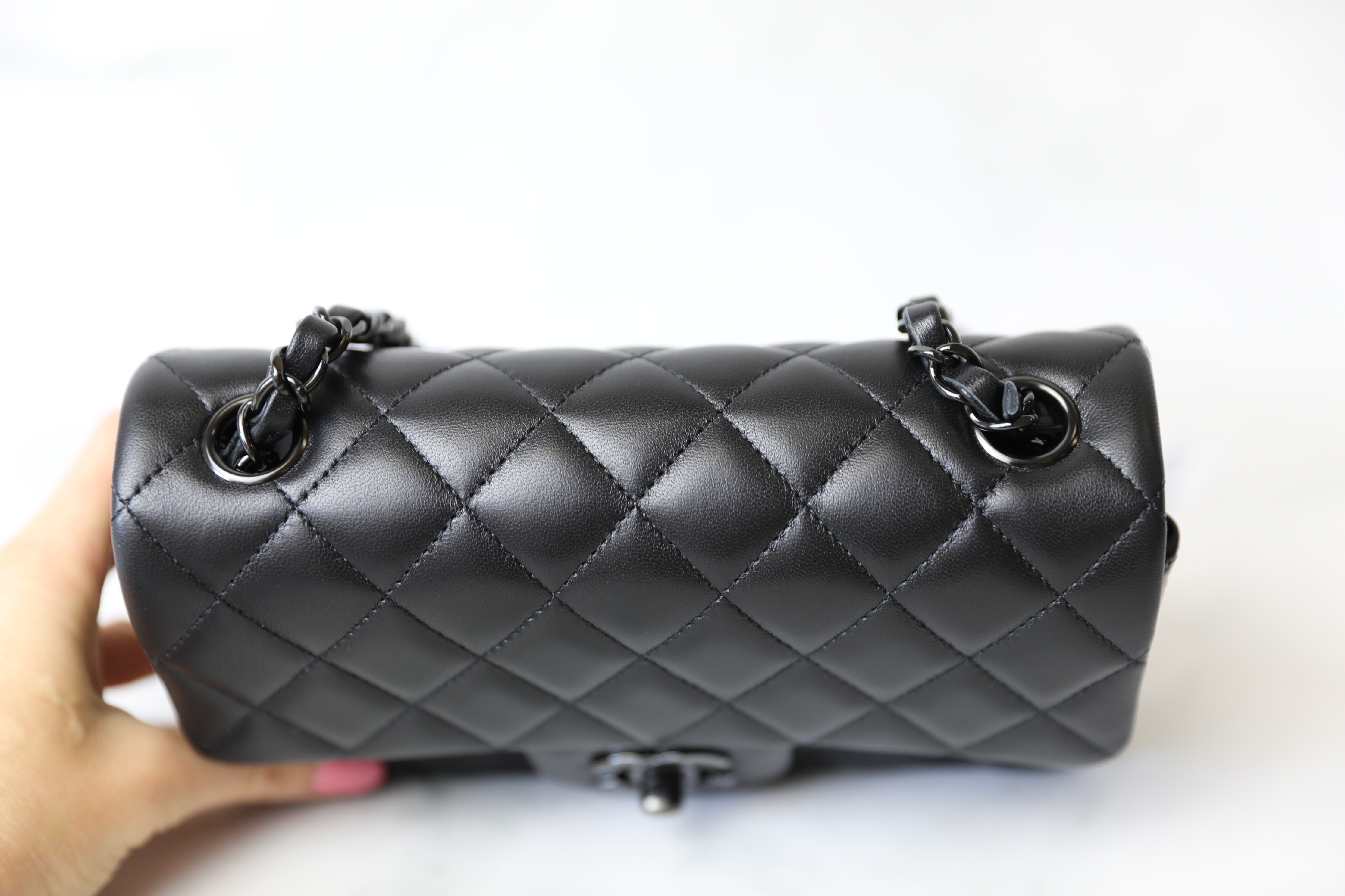 Chanel Mini Classic Flap, Black Lambskin with Lightgold Hardware, New in  Box LON001 - Julia Rose Boston