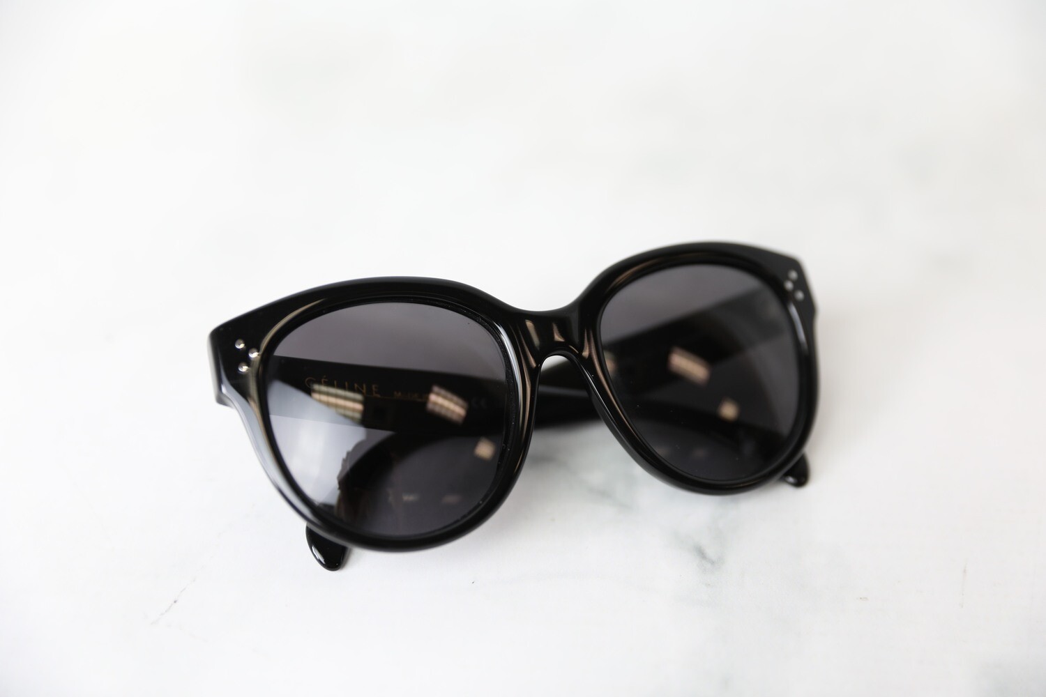 Celine Audrey Round Sunglasses Polarized, Preowned in Case WA001