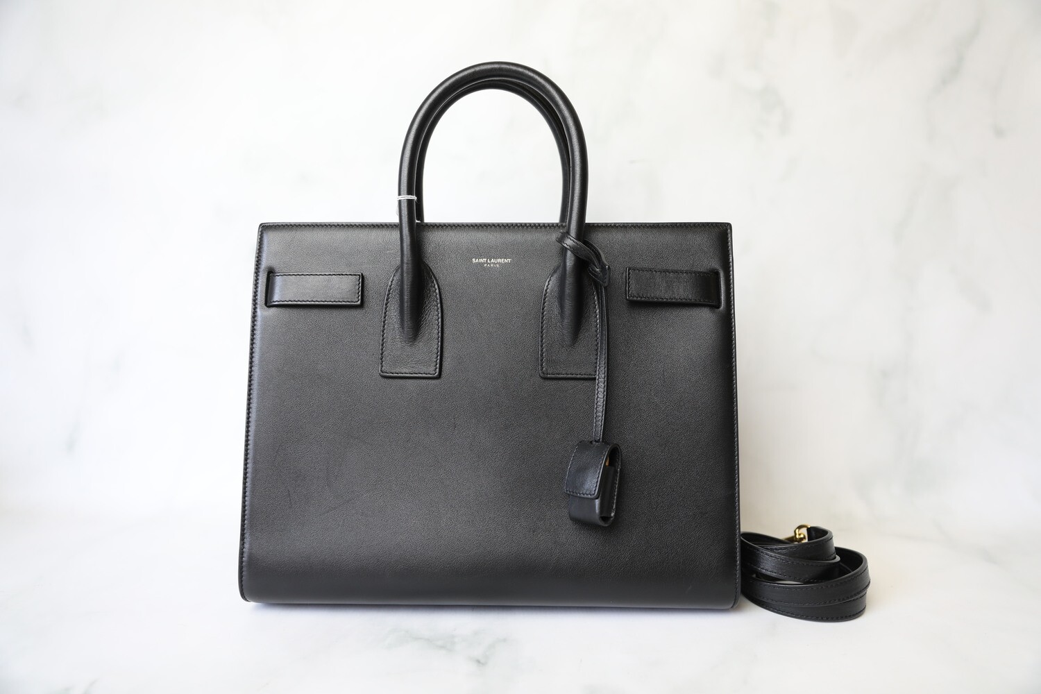 Saint Laurent Sac De Jour, Black, Preowned in Dustbag WA001