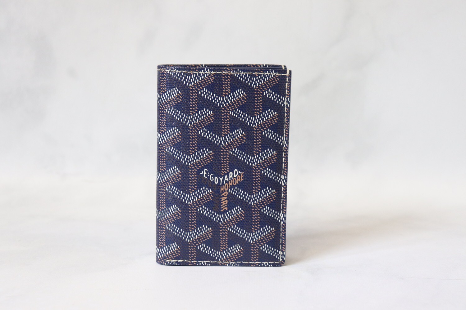 Goyard Bifold Cardholder Wallet, Blue, New in Box