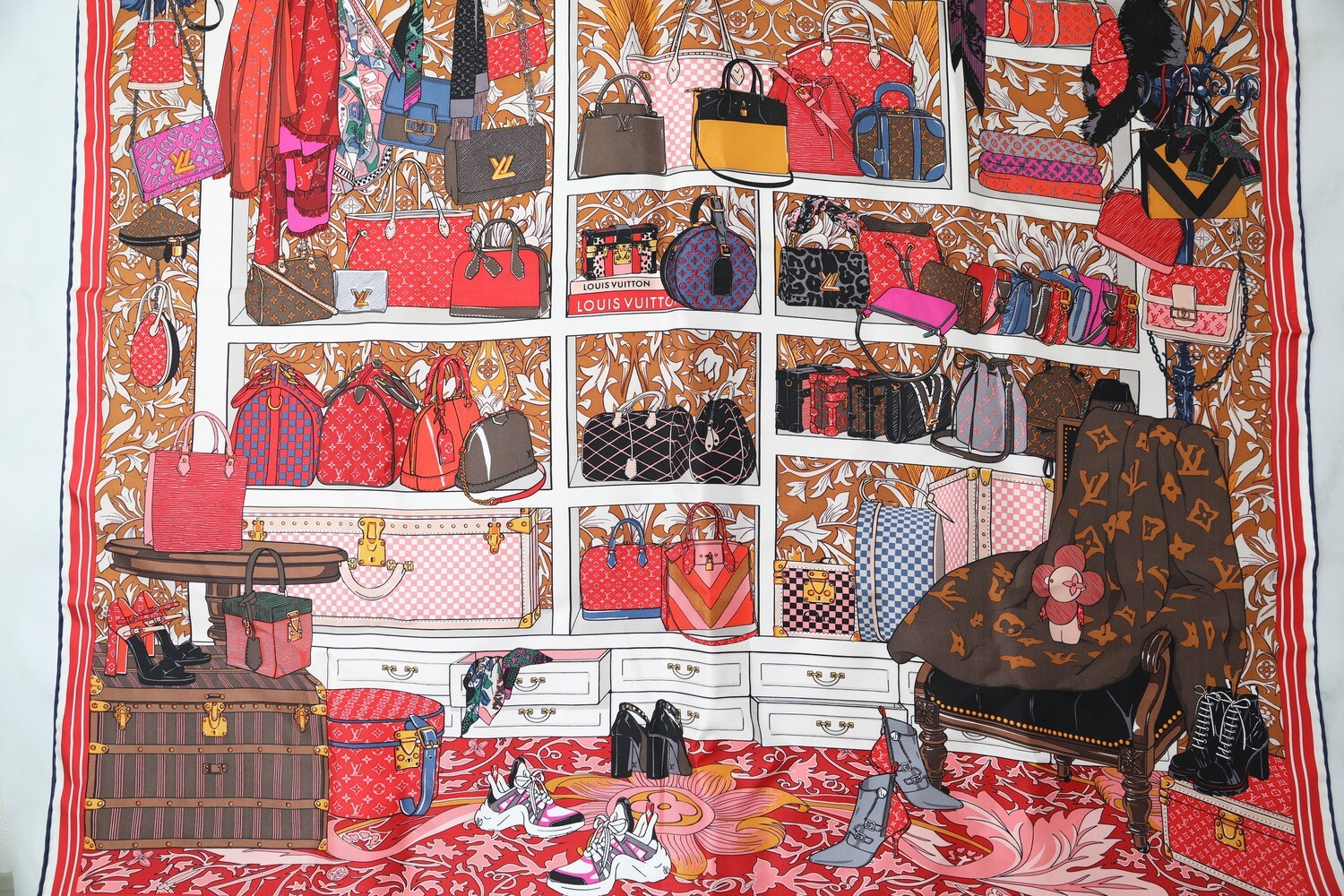 Louis Vuitton Silk Prive Scarf, New in Tissue WA001