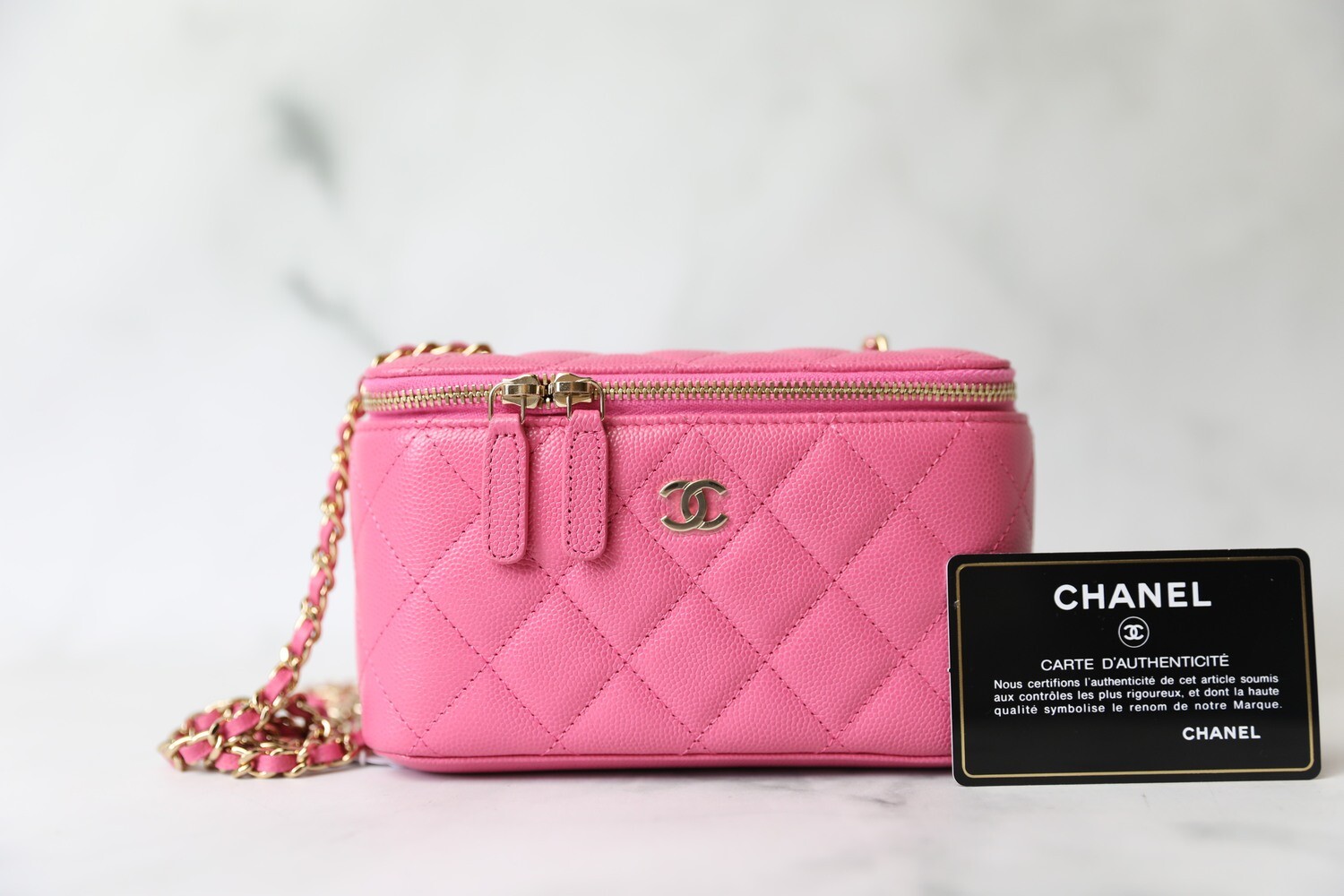 chanel vanity on chain pink｜TikTok Search