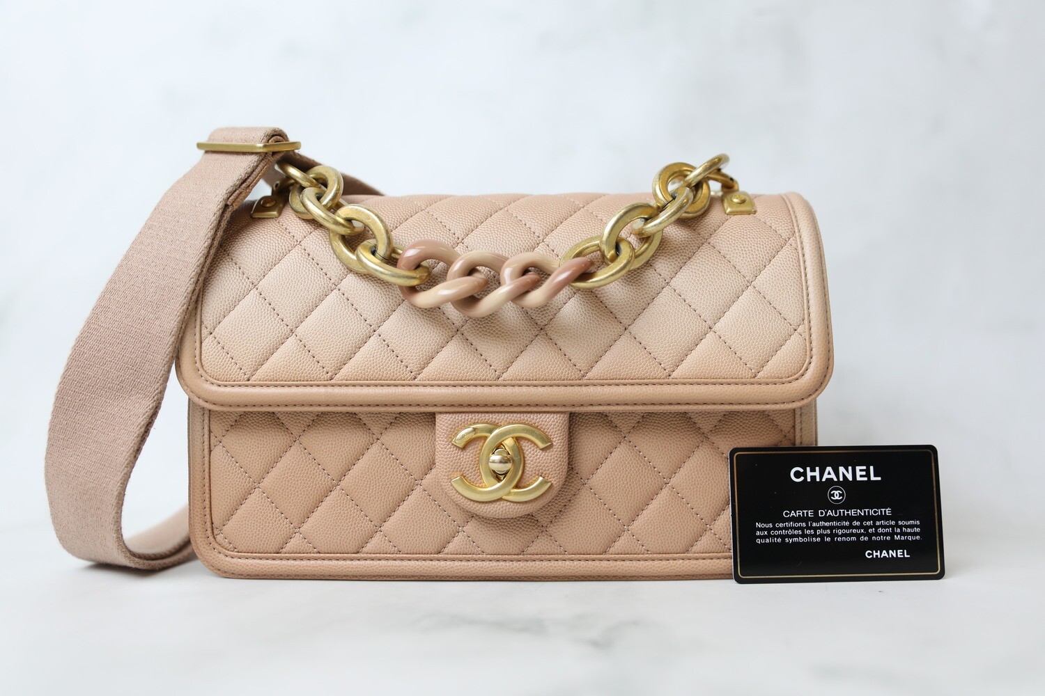 Chanel Sunset by the Sea Medium, Beige Ombre, Preowned in Box WA001