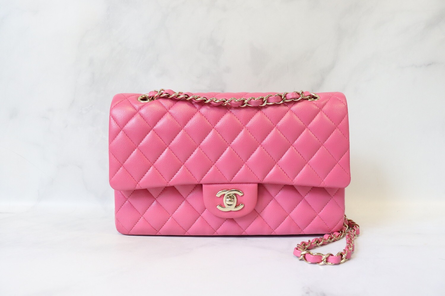 Chanel Classic Double Flap, Dark Pink, Preowned in Box