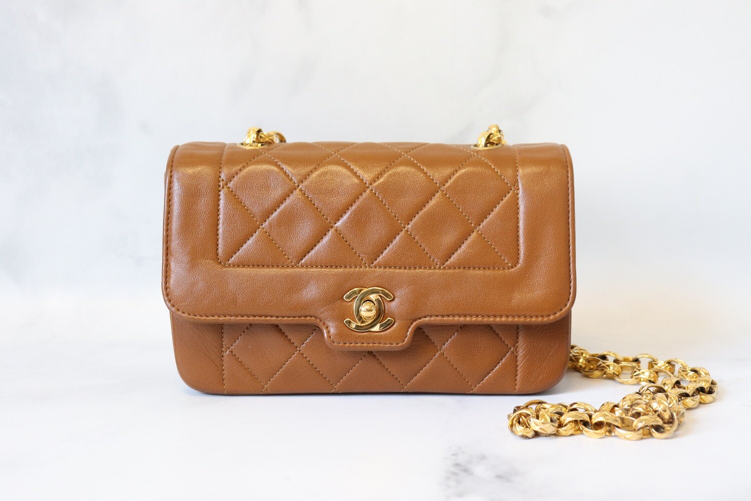 Chanel Vintage Brown Caramel Mini, Preowned in Dustbag