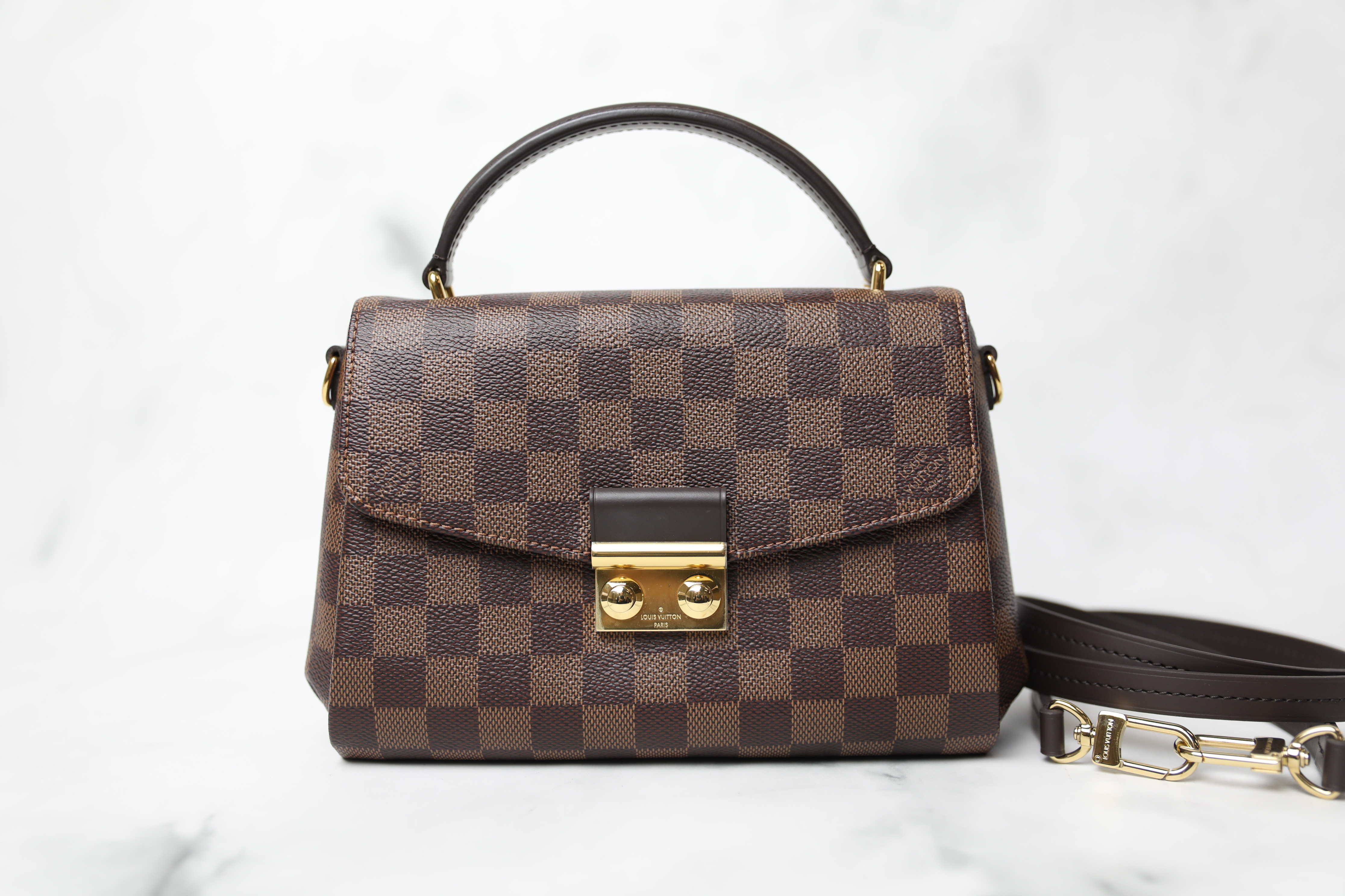 Croisette Damier Ebene Compact Crossbody