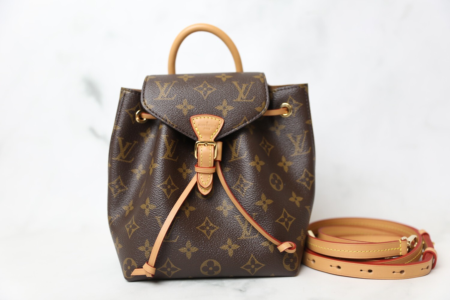 Louis Vuitton Montsouris BB Backpack, Monogram, Preowned in Dustbag WA001
