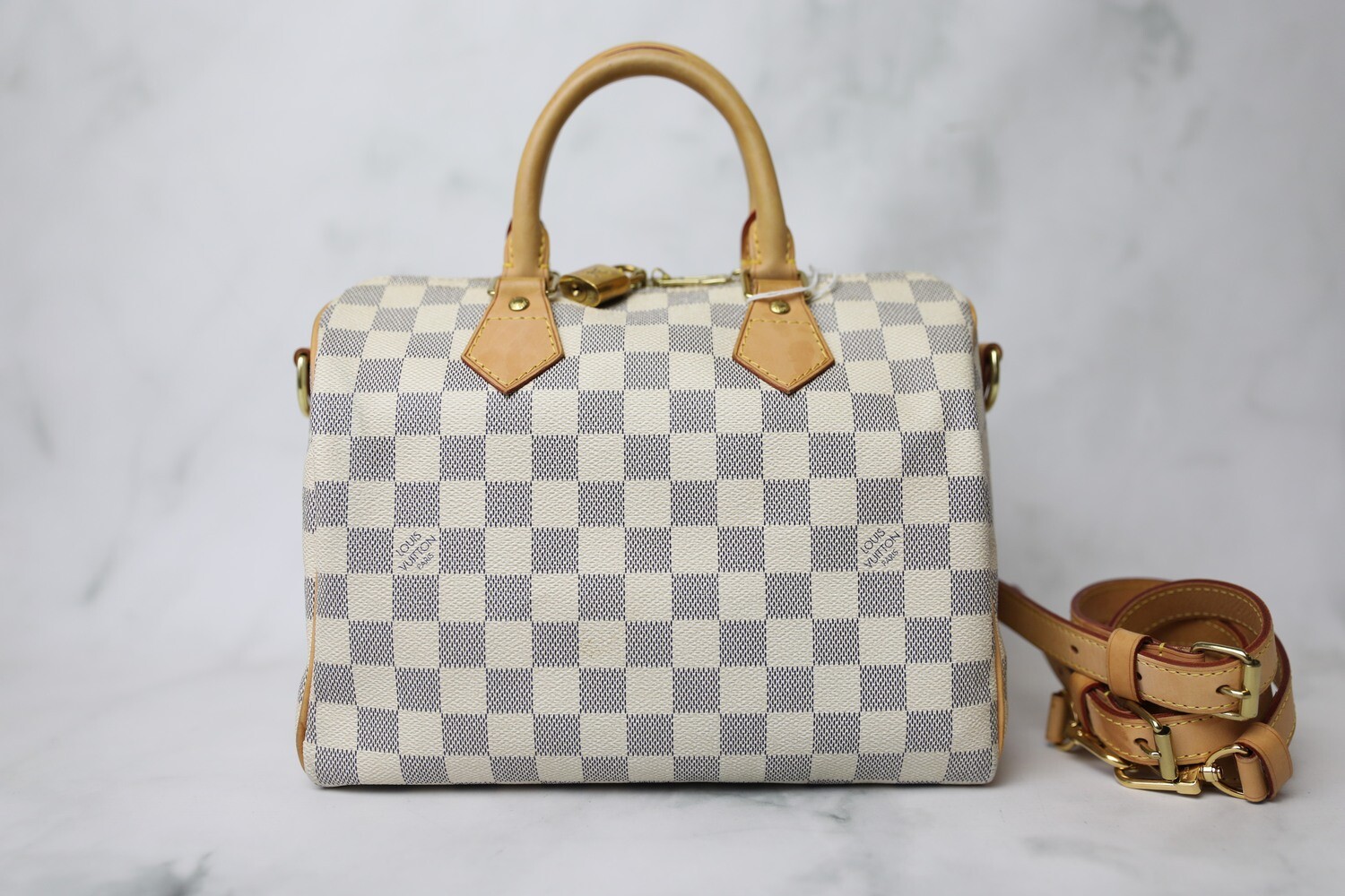 Louis Vuitton Speedy B 25, Damier Azur, Preowned in Dustbag WA001