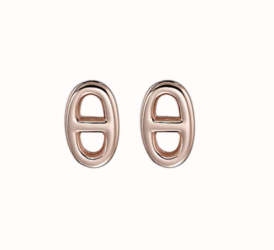 Hermes Earrings, Chain D&#39;ancre, New in Box