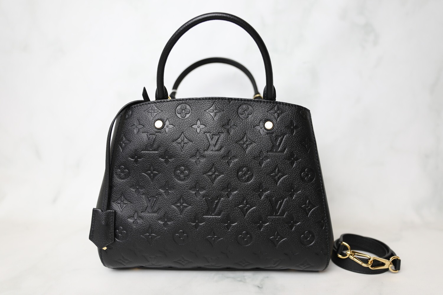 Louis Vuitton Montaigne MM, Black Empreinte, New in Dustbag WA001