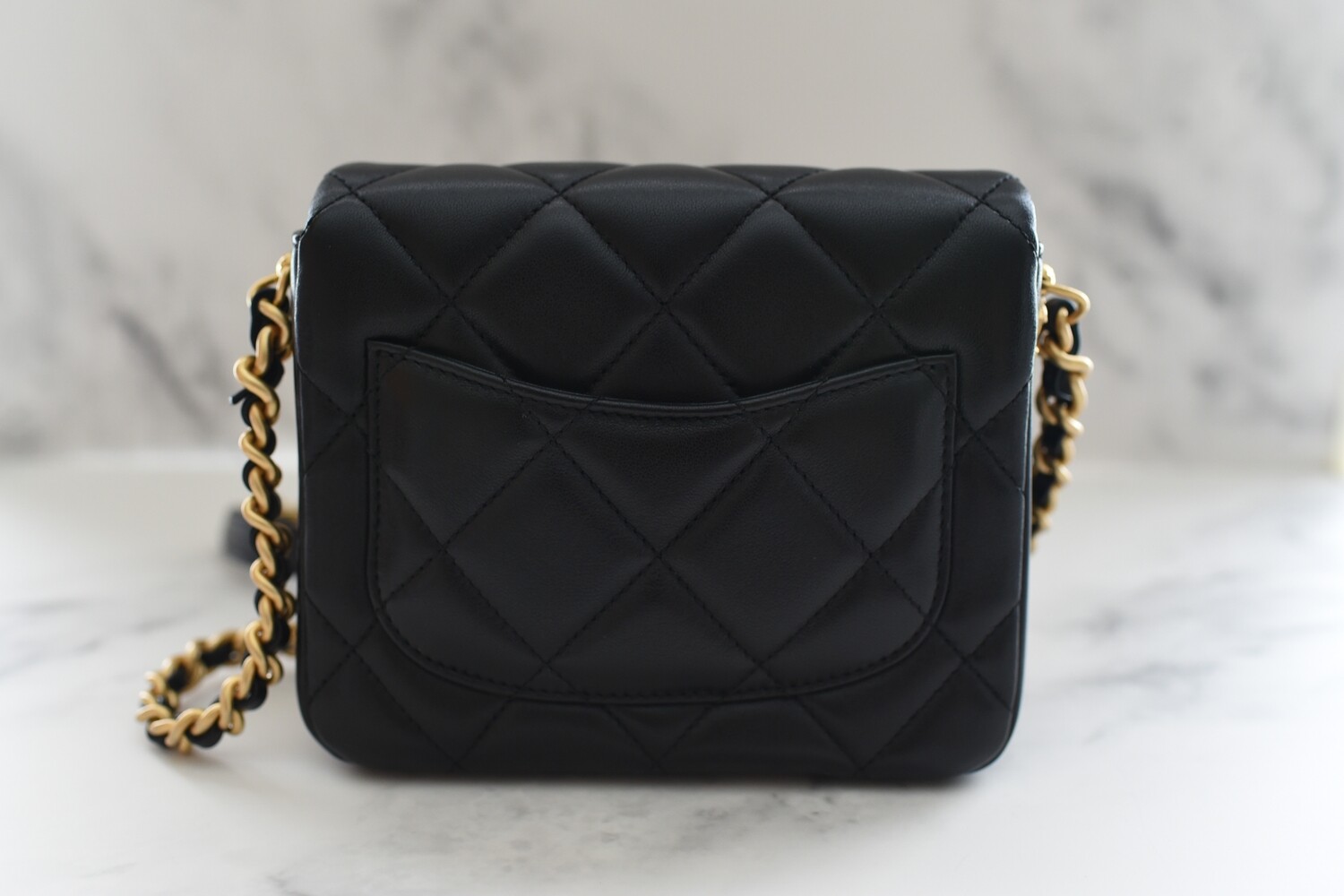 Chanel Quilted Side Note Flap Mini, Black Lambskin with Gold Hardware, Black  Lambskin with Gold Hardware, New in Box