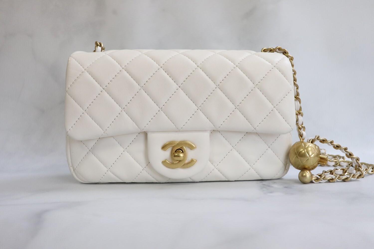 Chanel Pearl Crush Mini White, As New in Dustbag
