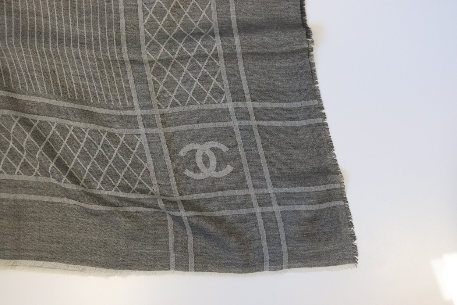 Chanel Scarf Cashmere, Taupe, New - No Box