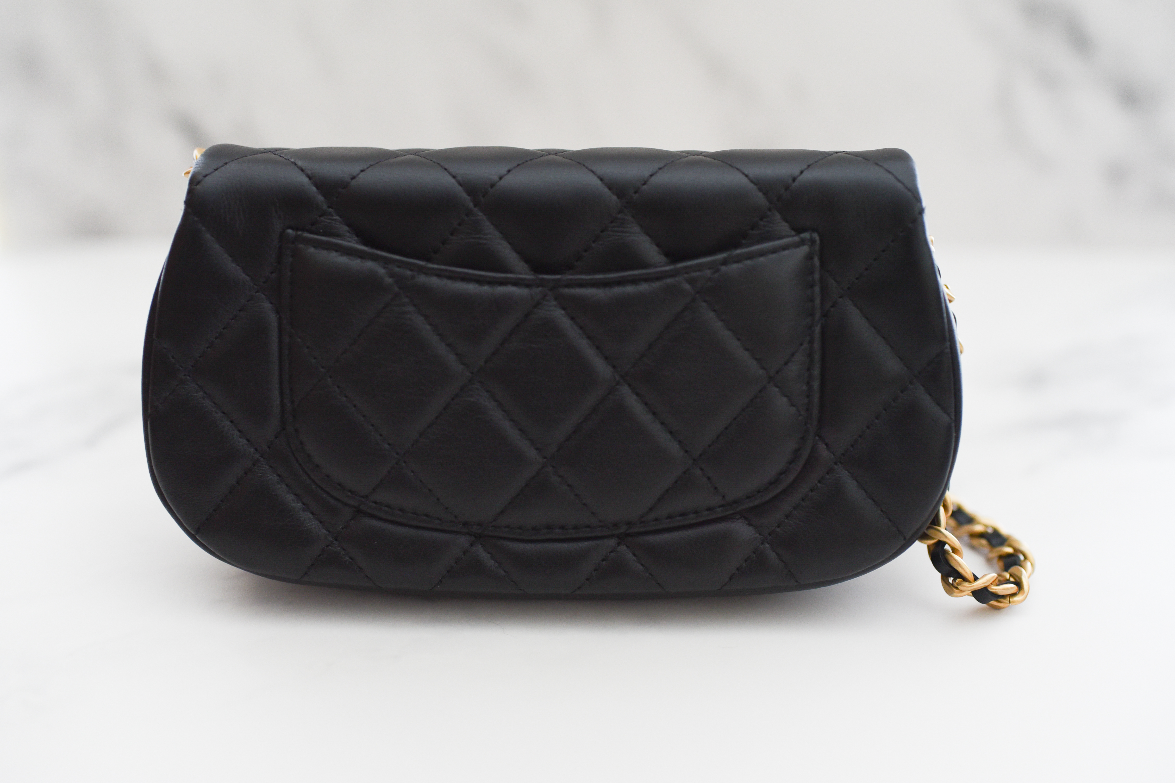Chanel Seasonal Quilted Coco Mail Clutch with Chain, Black Calfskin Leather  with Gold Hardware, New in Box - Julia Rose Boston