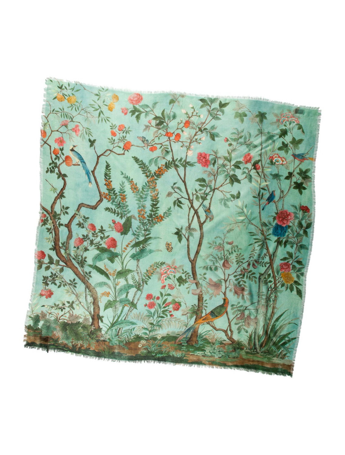 Gucci Tree Of Life Shawl, Green, As New WA001