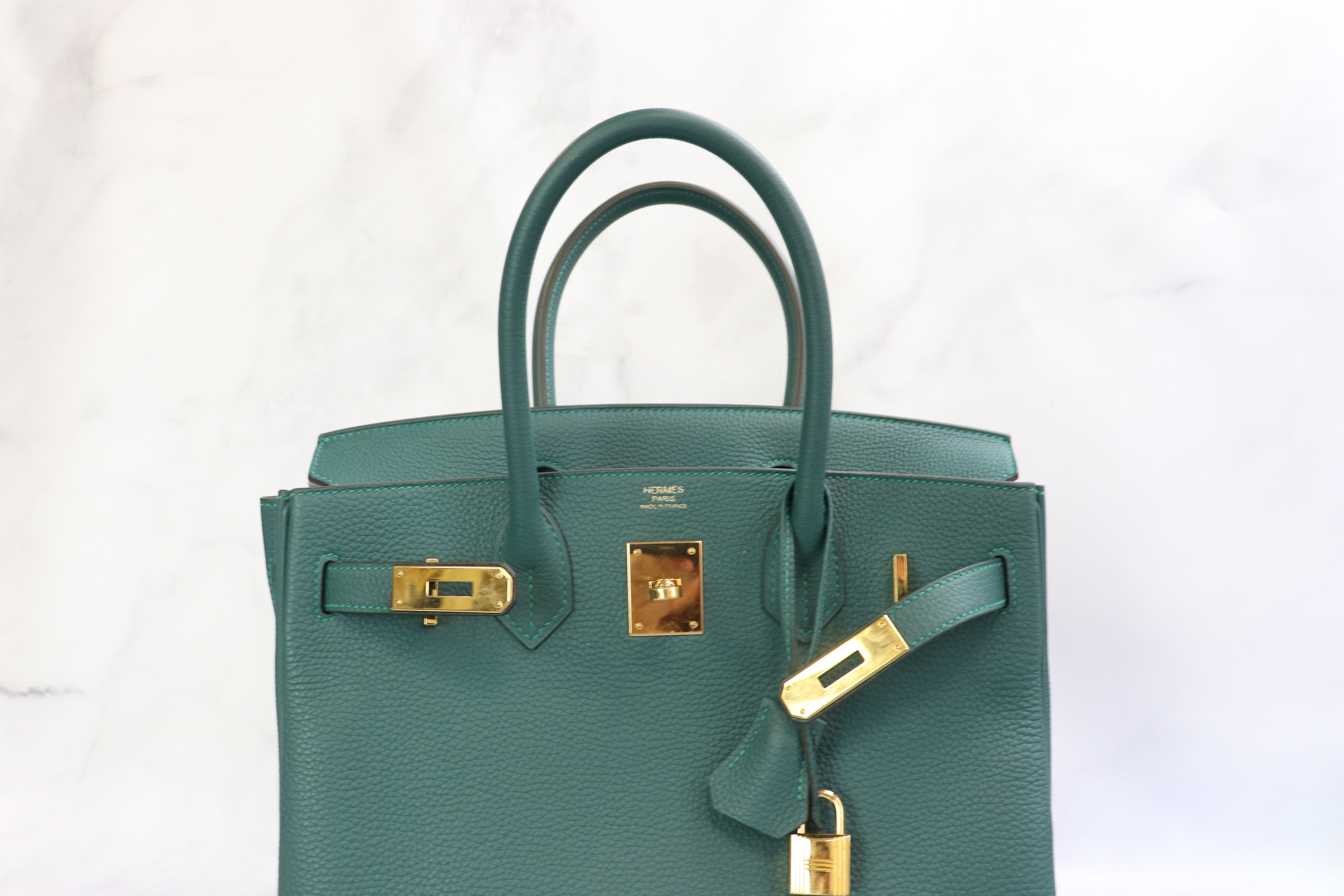 Hermes Birkin 30, Malachite Togo Leather, Gold Hardware, Preowned In  Dustbag (Ships Duty Free From London CS001 - Julia Rose Boston
